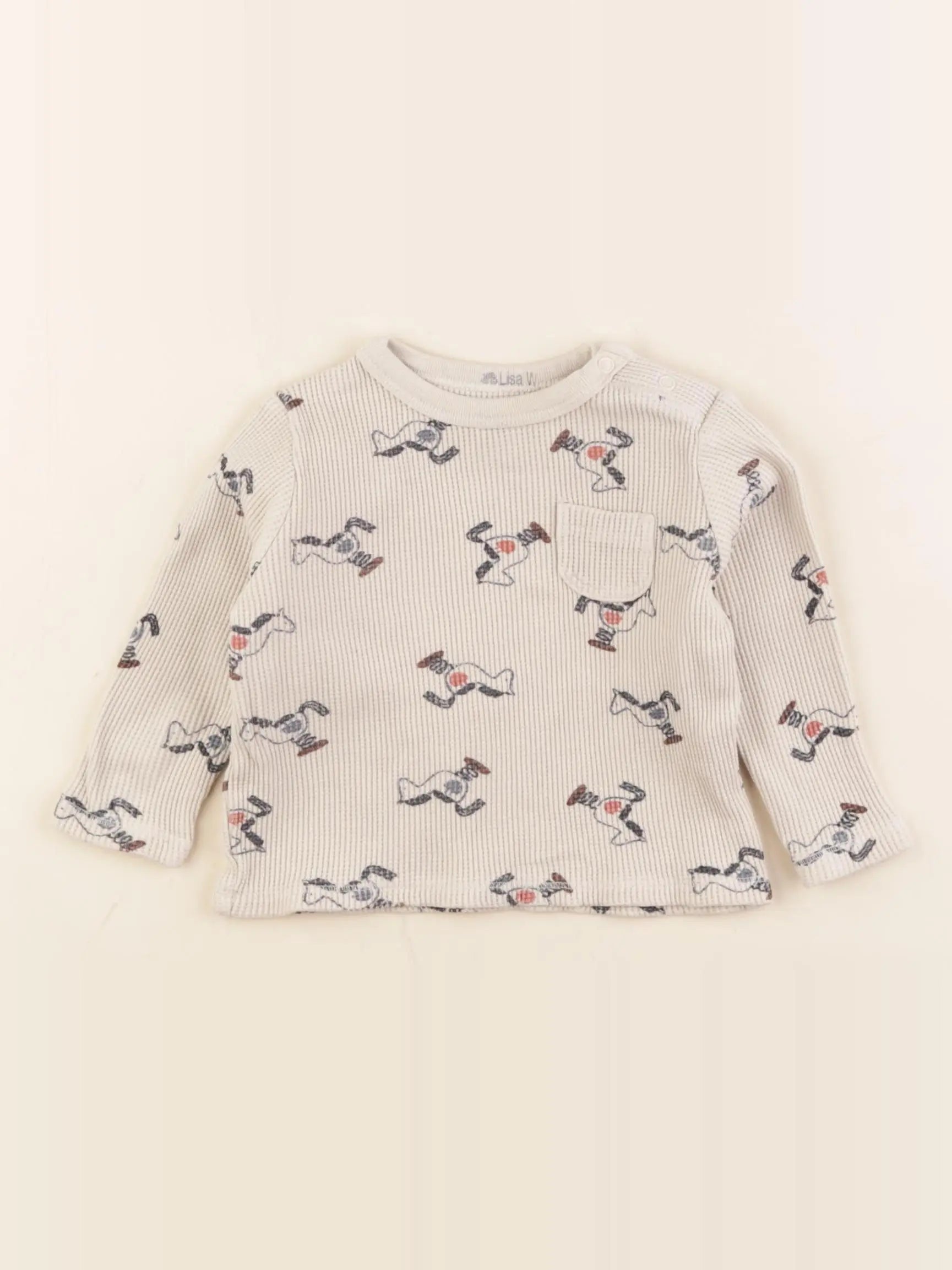 Boutchou - tee-shirt beige - 9 mois