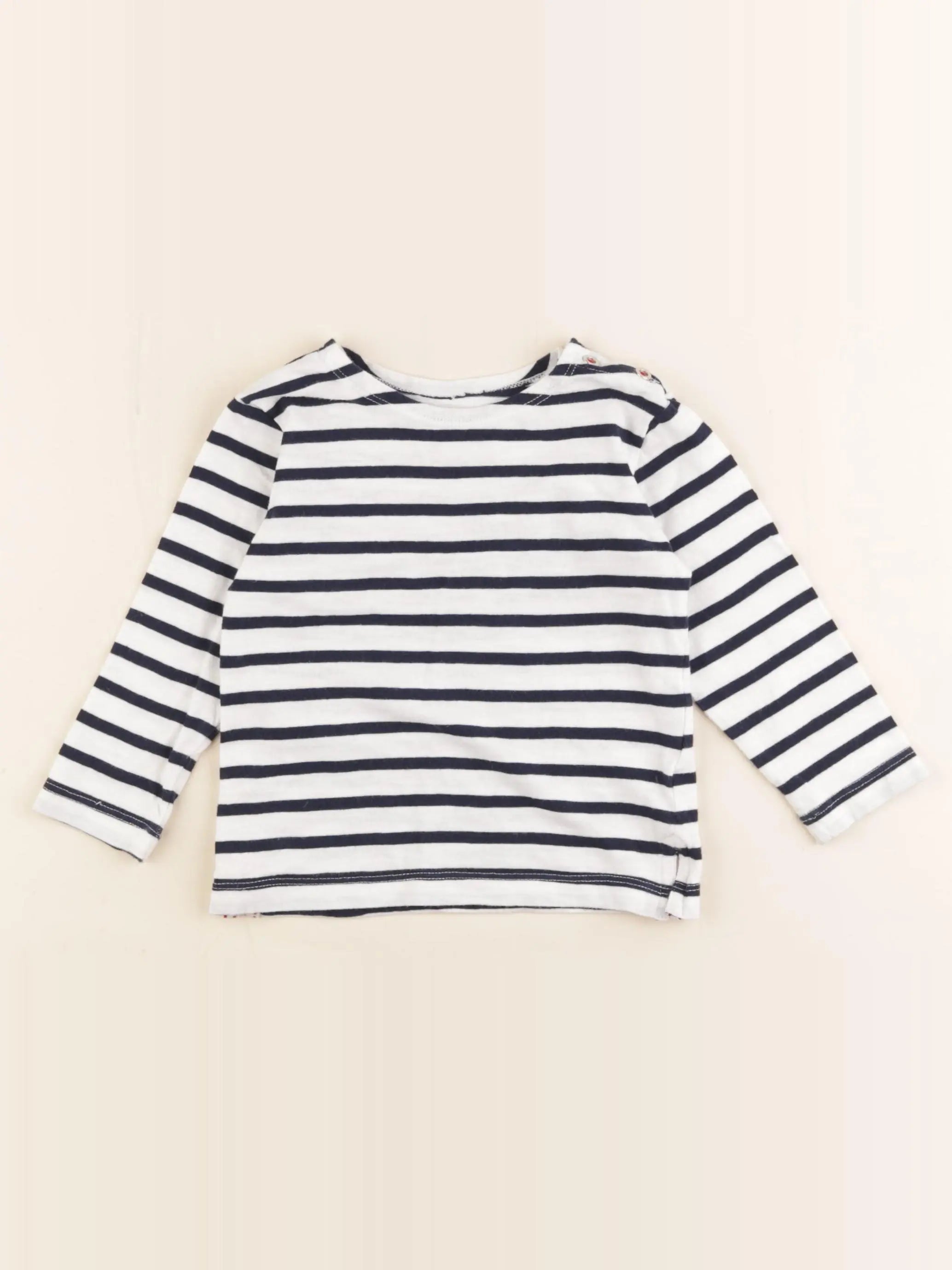 Boutchou - tee-shirt blanc, bleu - 24 mois