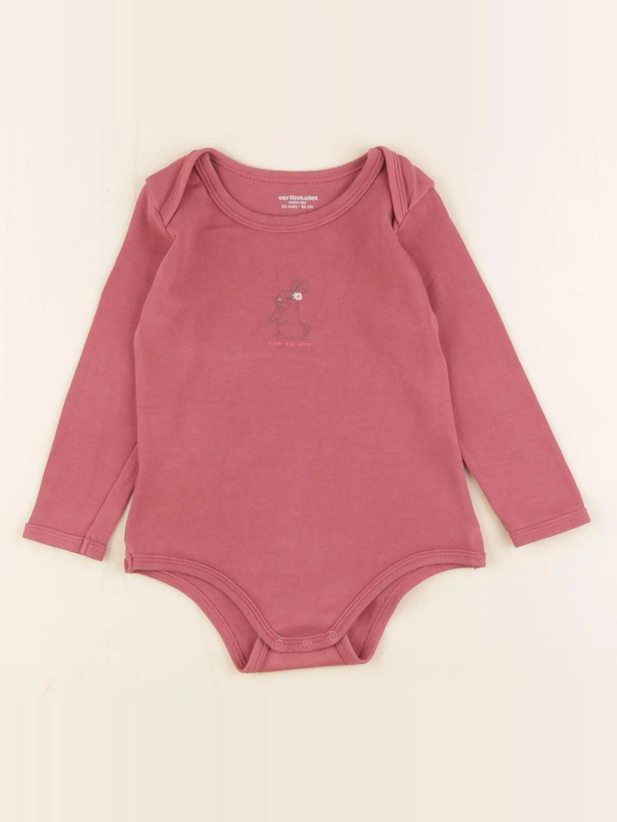 Vertbaudet - body rose - 24 mois