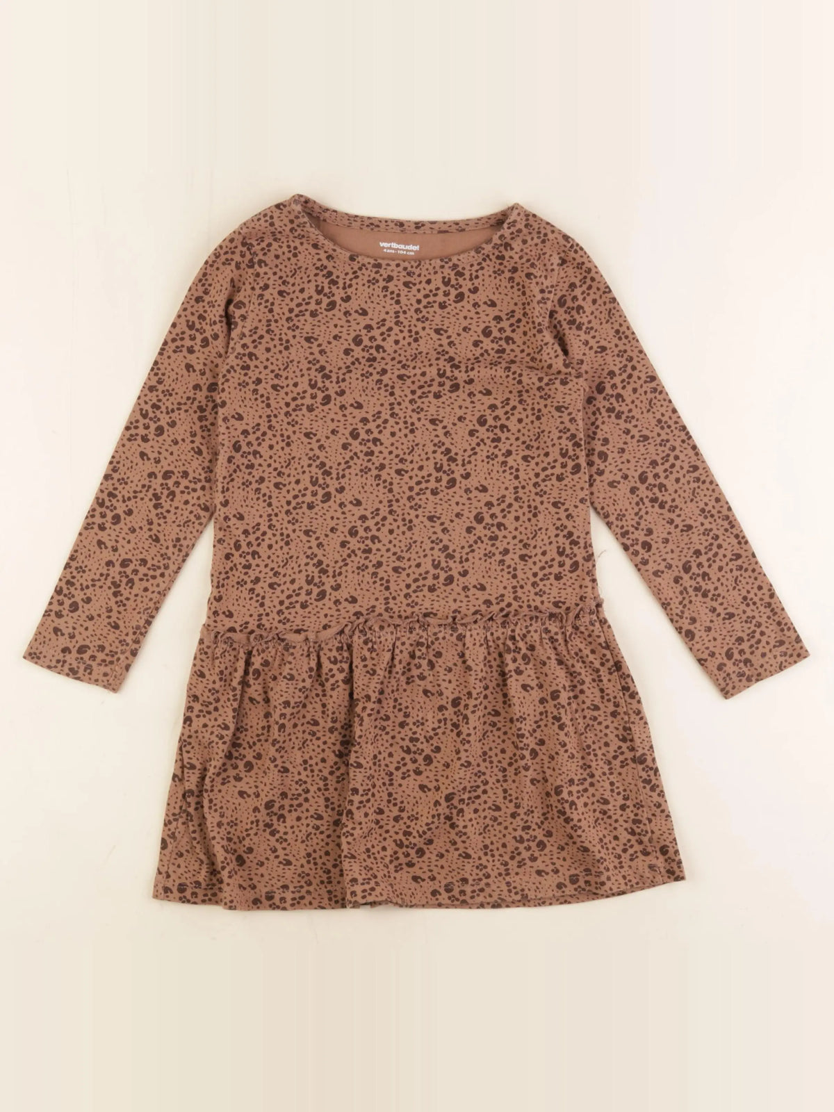 Vertbaudet - robe marron - 4 ans