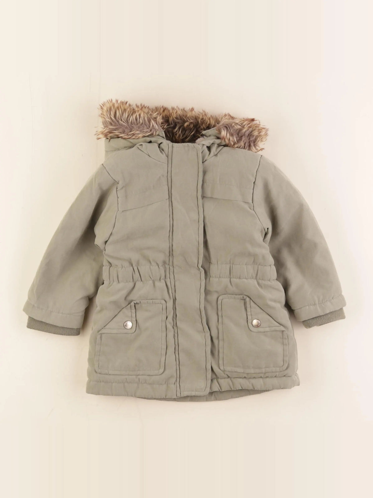 Vertbaudet - manteau vert - 18 mois