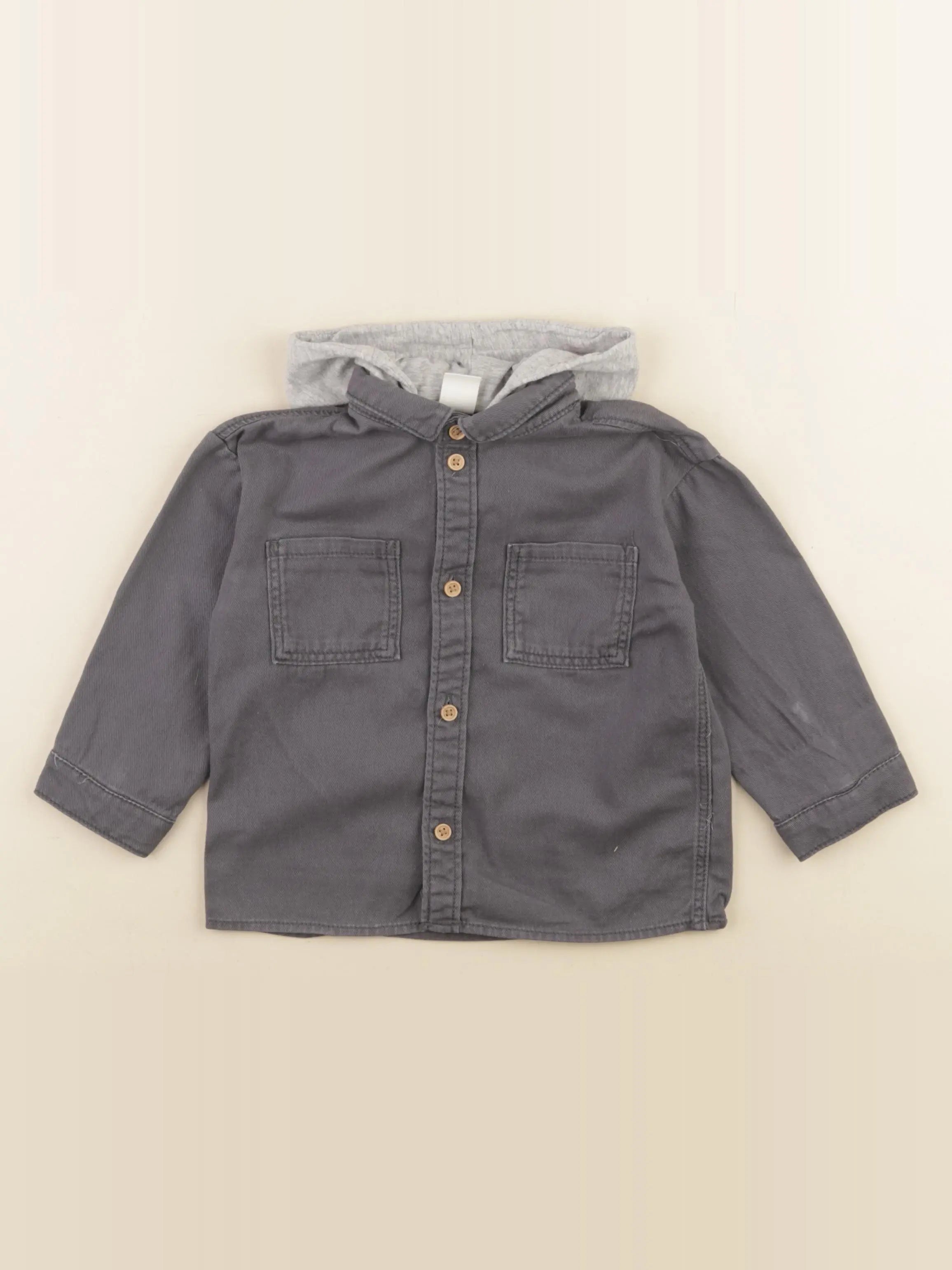 H&M - chemise gris - 9/12 mois