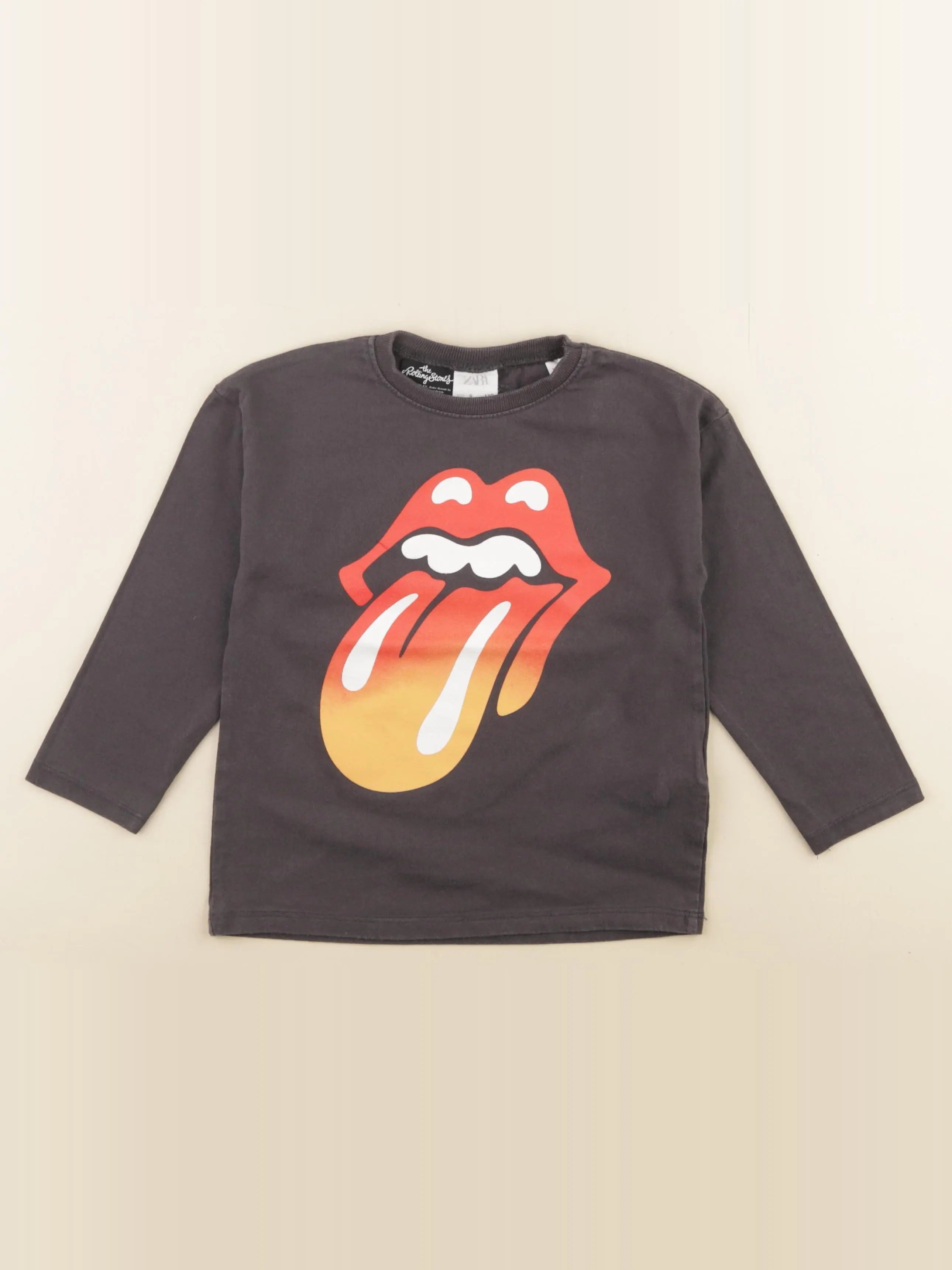 Zara - tee-shirt imprimé au dos gris - 5 ans