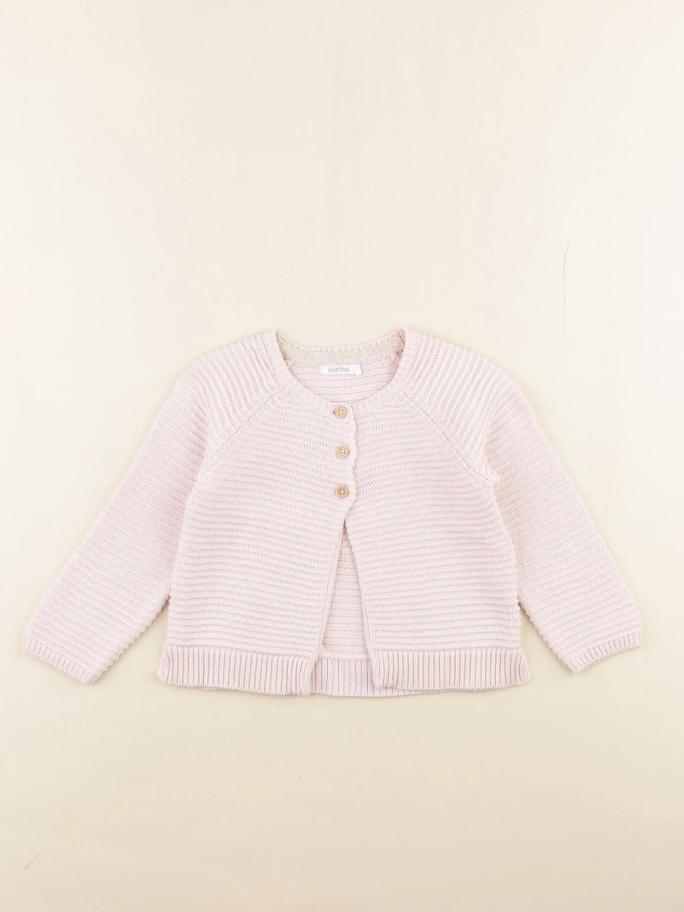 Boutchou - gilet rose - 12 mois