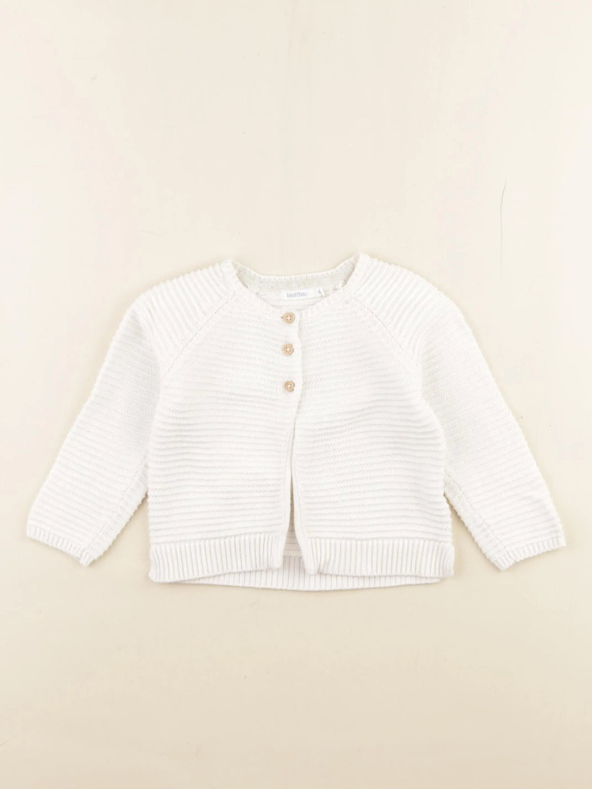 Boutchou - gilet blanc - 12 mois