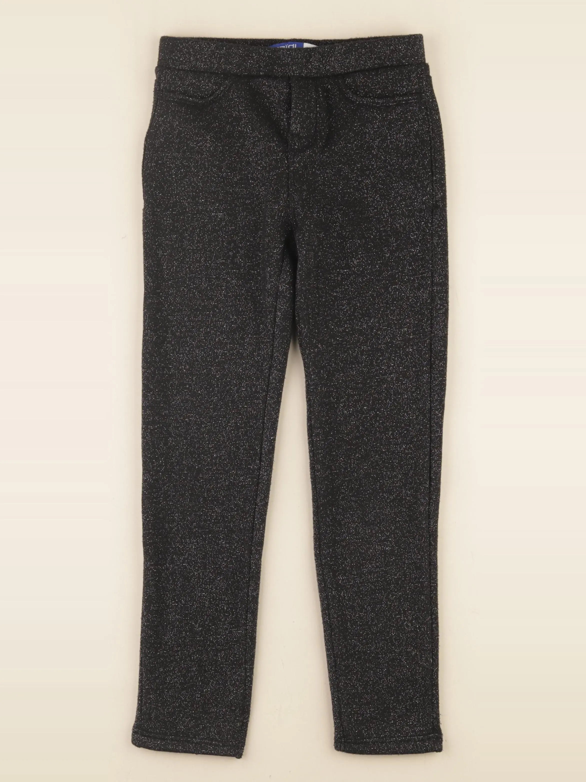 Okaidi - jegging noir, argent - 8 ans