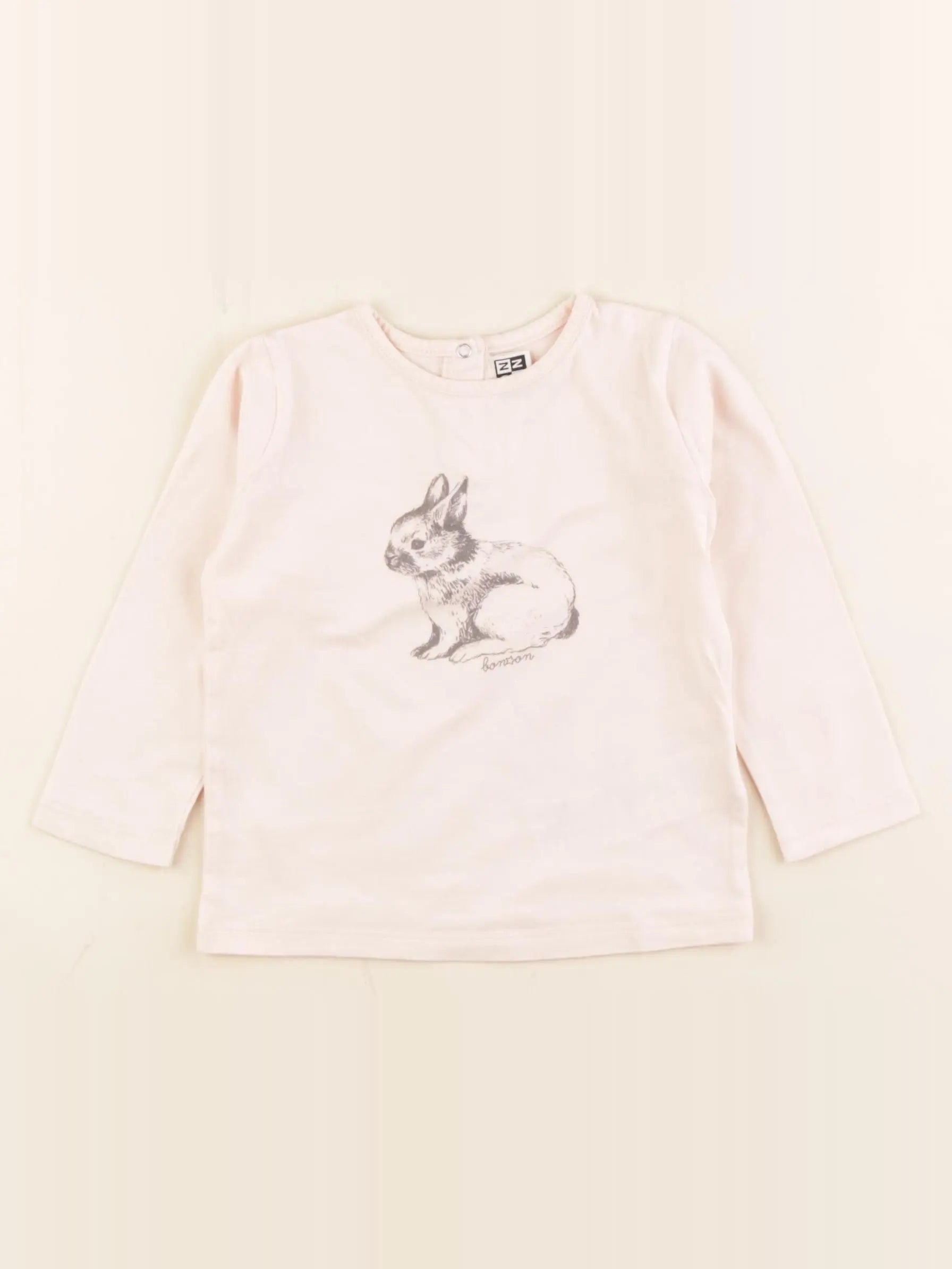 Bonton - tee-shirt rose - 18 mois