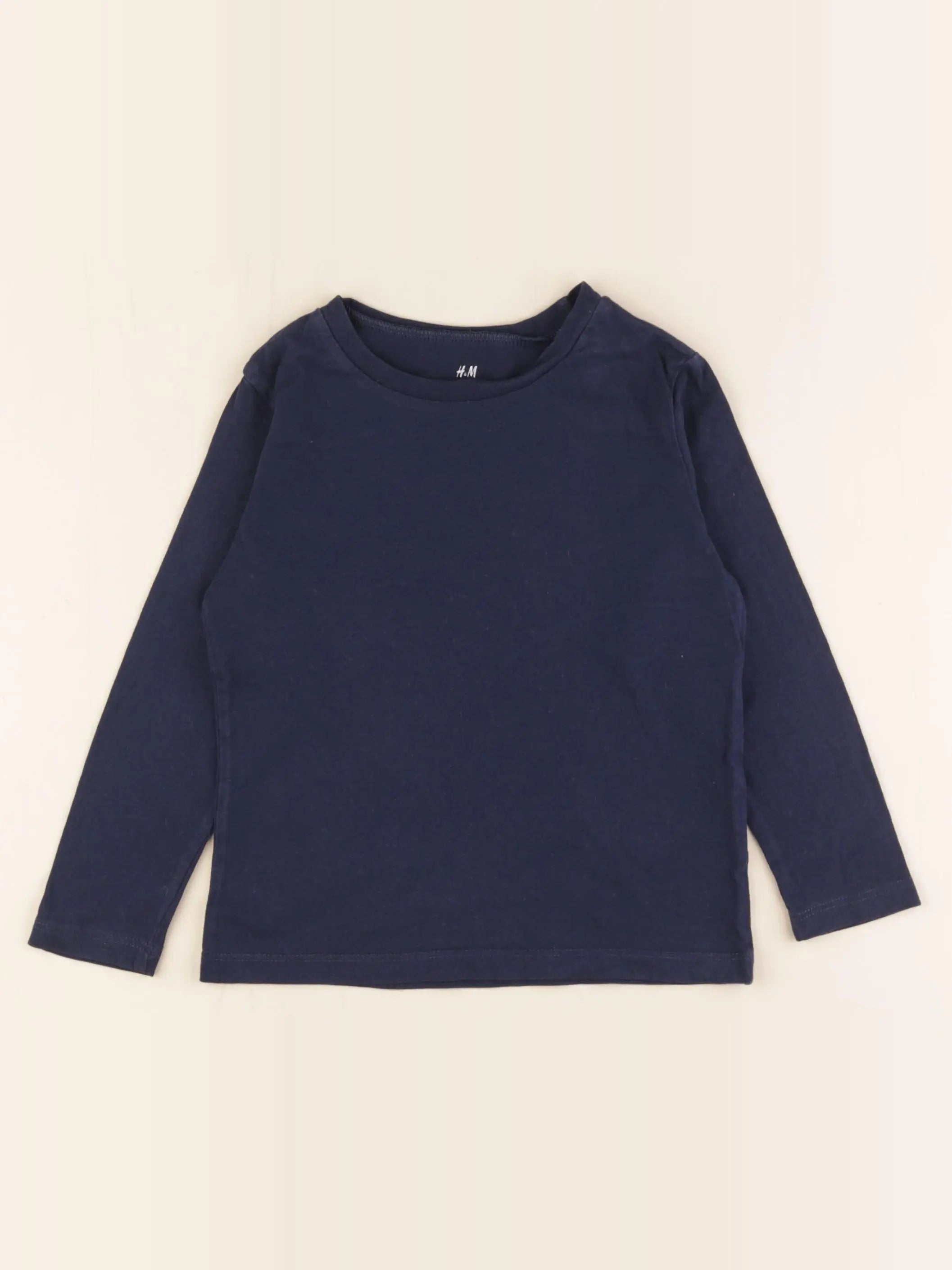 H&M - tee-shirt bleu - 3/4 ans