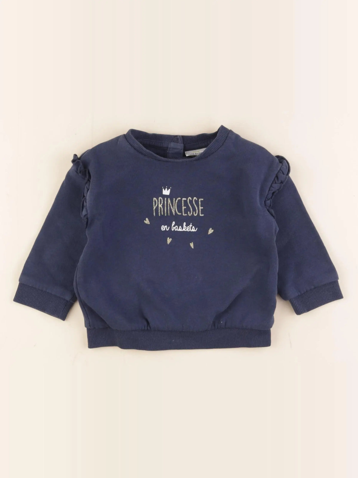 Tape à l'oeil - sweat bleu - 12 mois