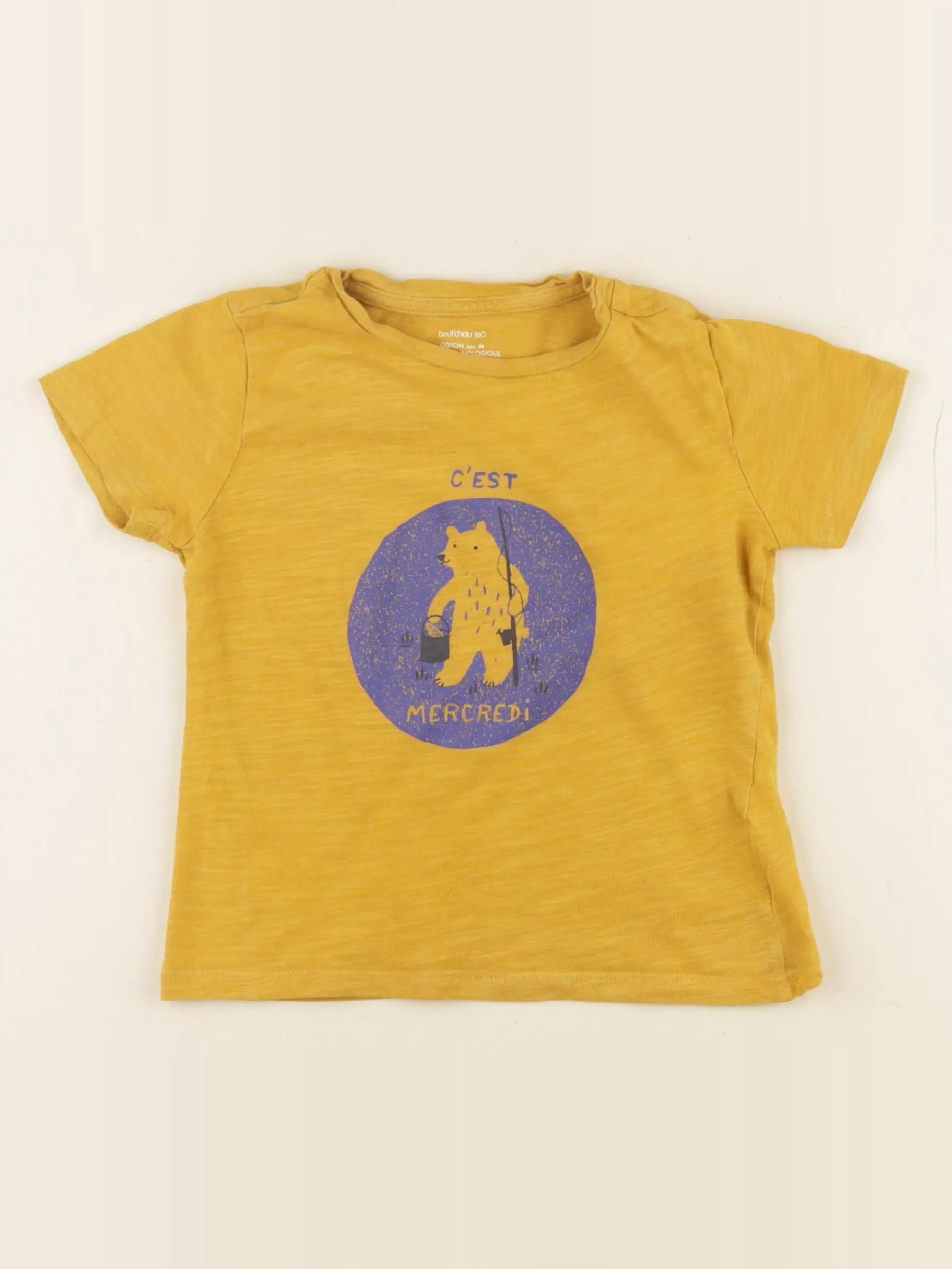 Boutchou - tee-shirt coton jaune - 36 mois