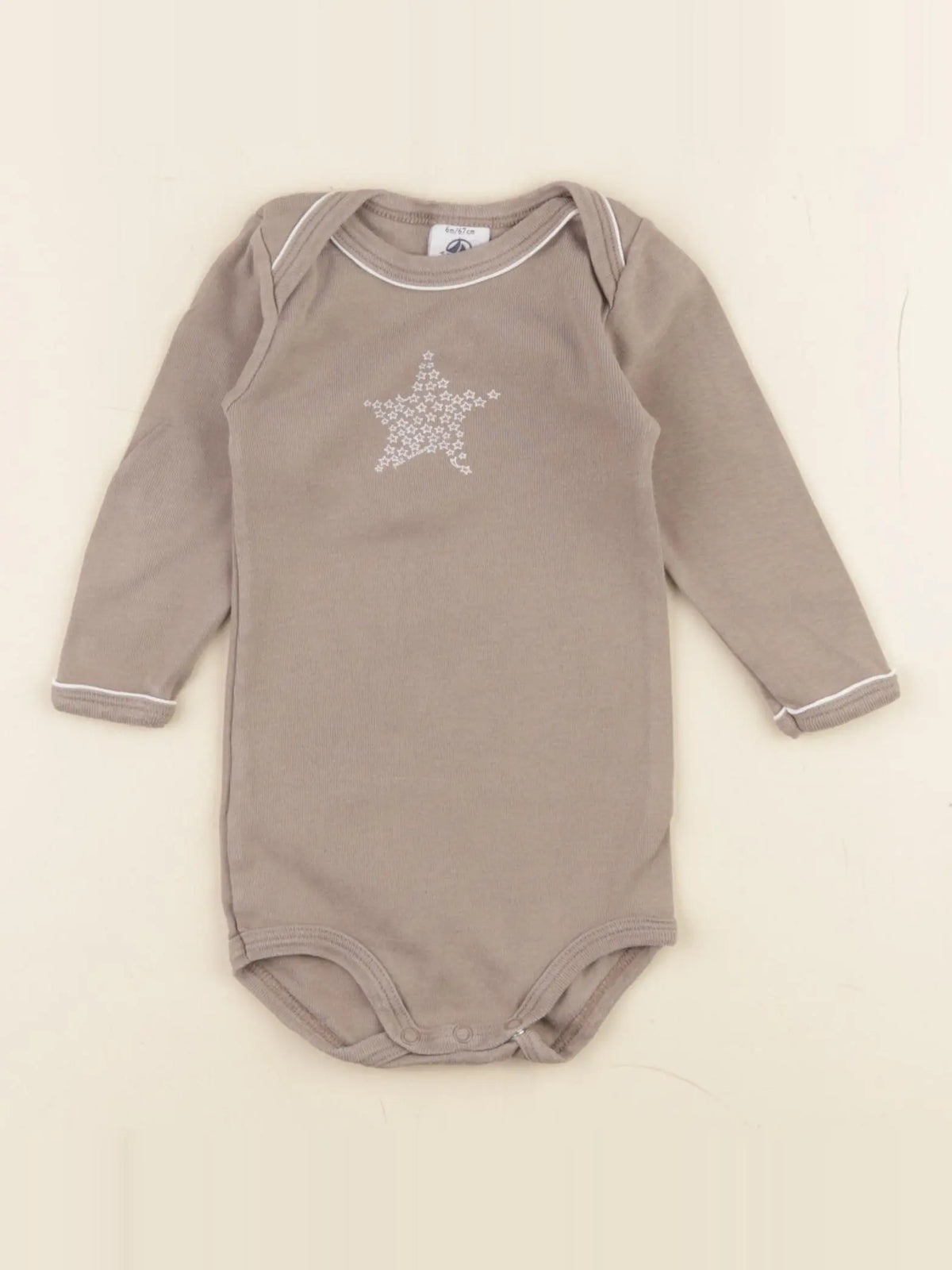 Petit Bateau - body marron - 6 mois
