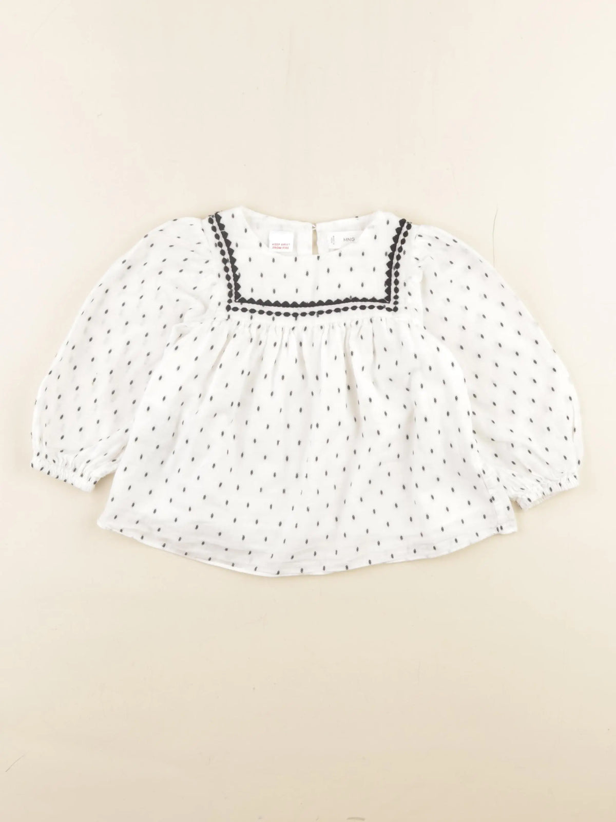 Mango - blouse blanc - 12/18 mois