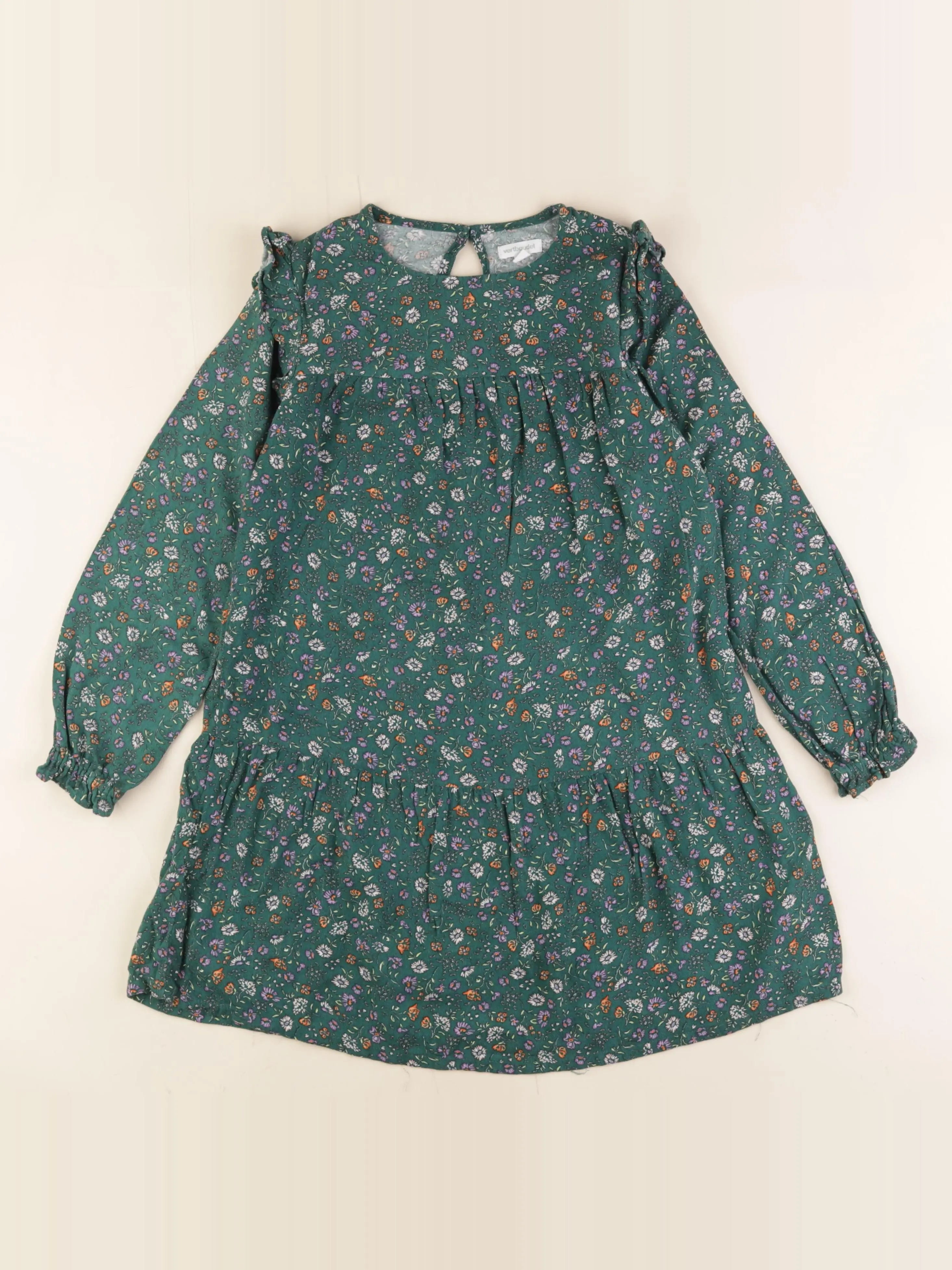 Vertbaudet - robe vert - 8 ans
