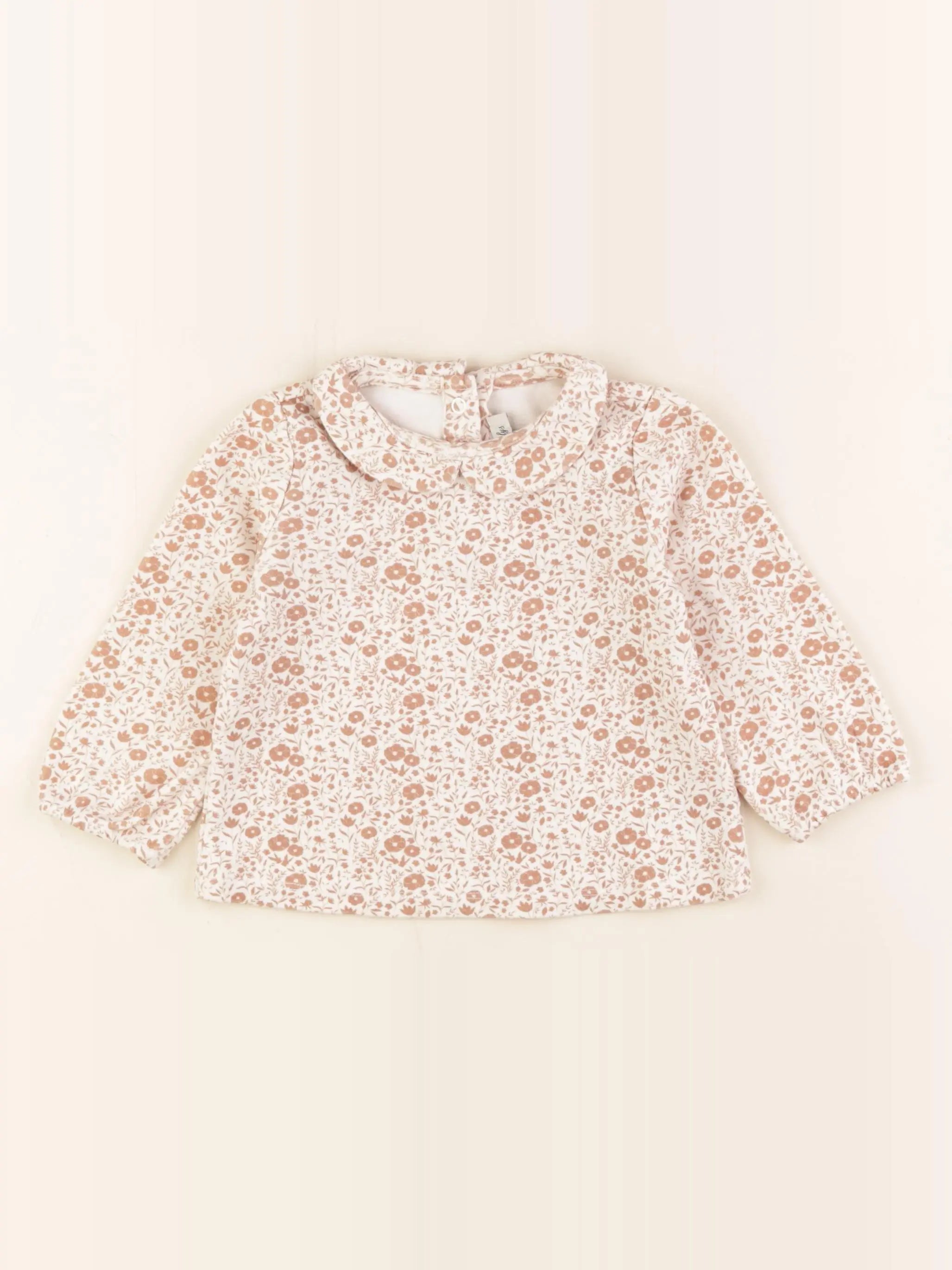 Natalys - tee-shirt blanc, marron - 24 mois