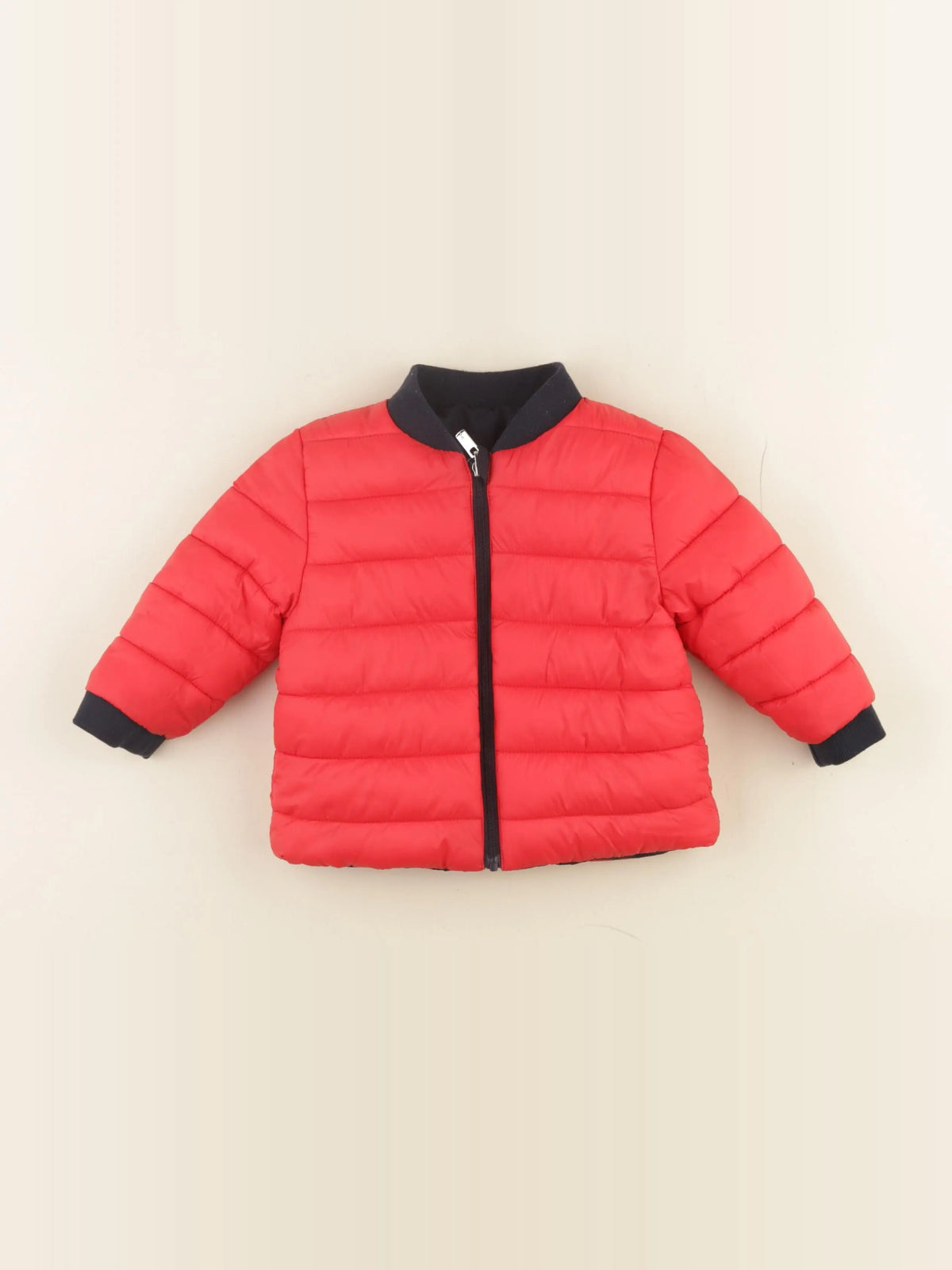 Jacadi - doudoune rouge, bleu - 12 mois