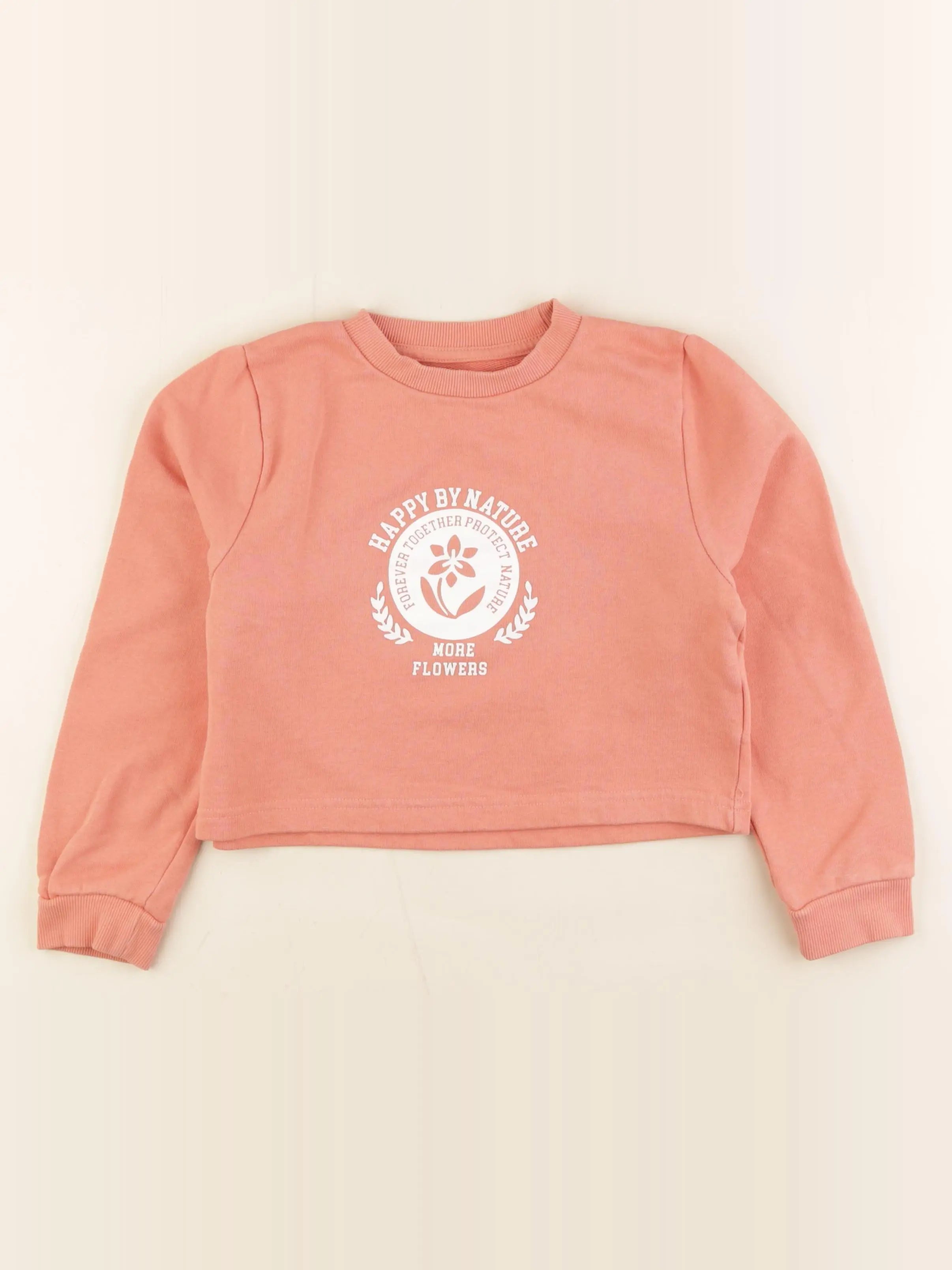 Galeries Lafayette - sweat orange - 8 ans