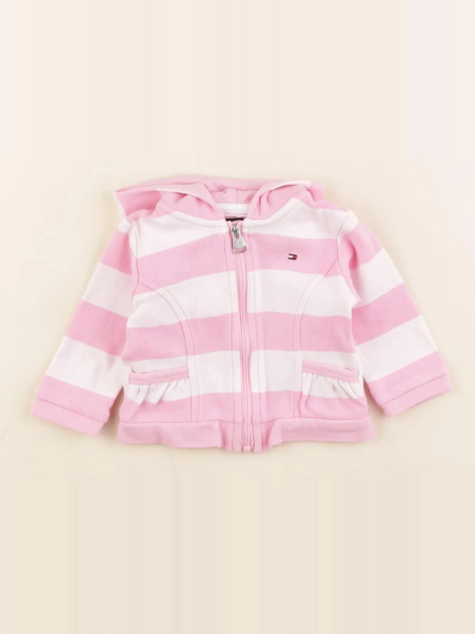 Tommy Hilfiger - gilet blanc, rose - 0/3 mois