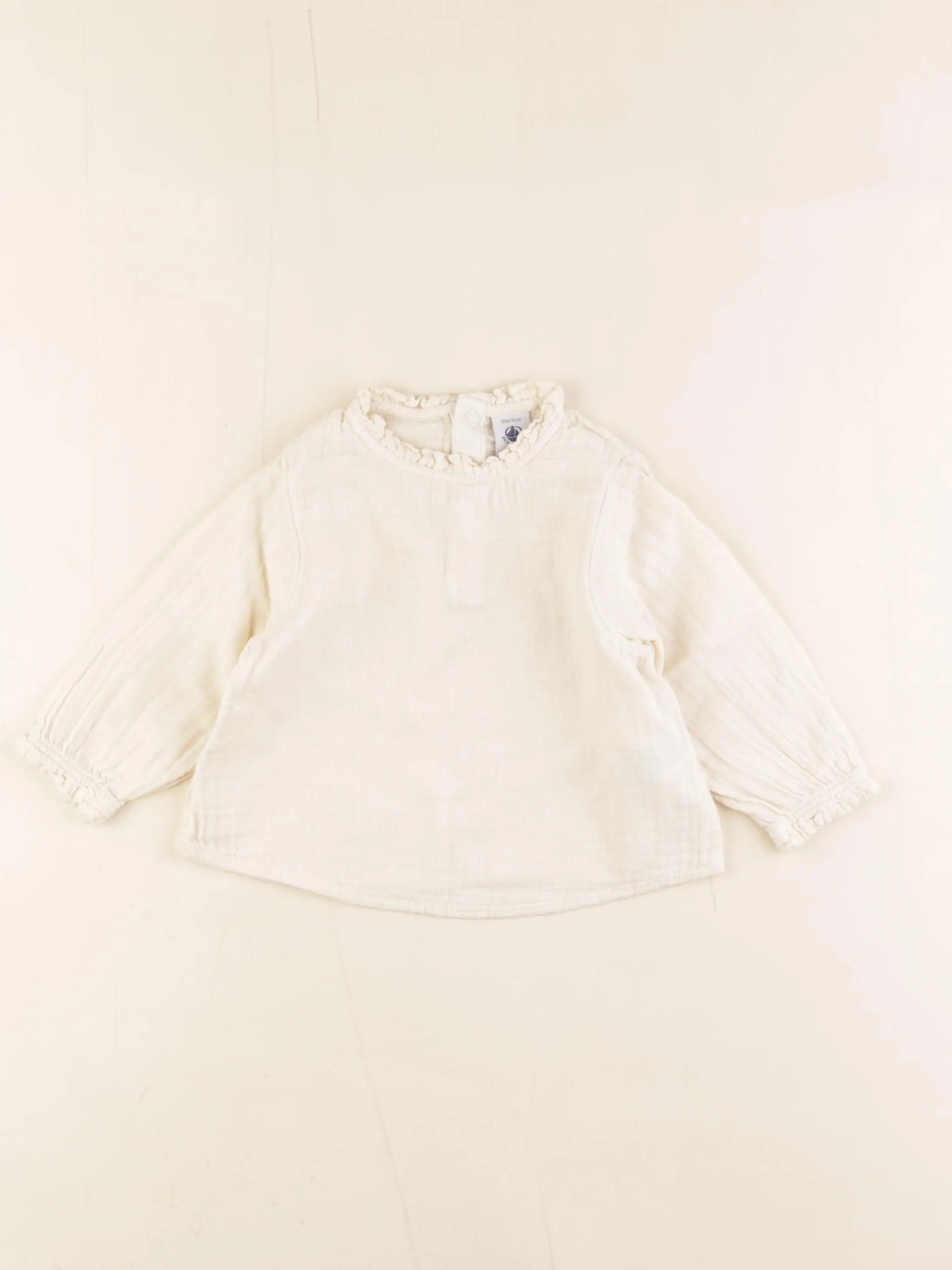 Petit Bateau - blouse beige - 12 mois