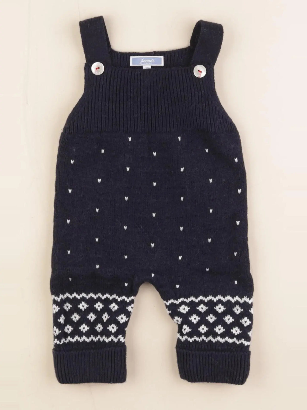 Jacadi - combinaison bleu, blanc - 3 mois