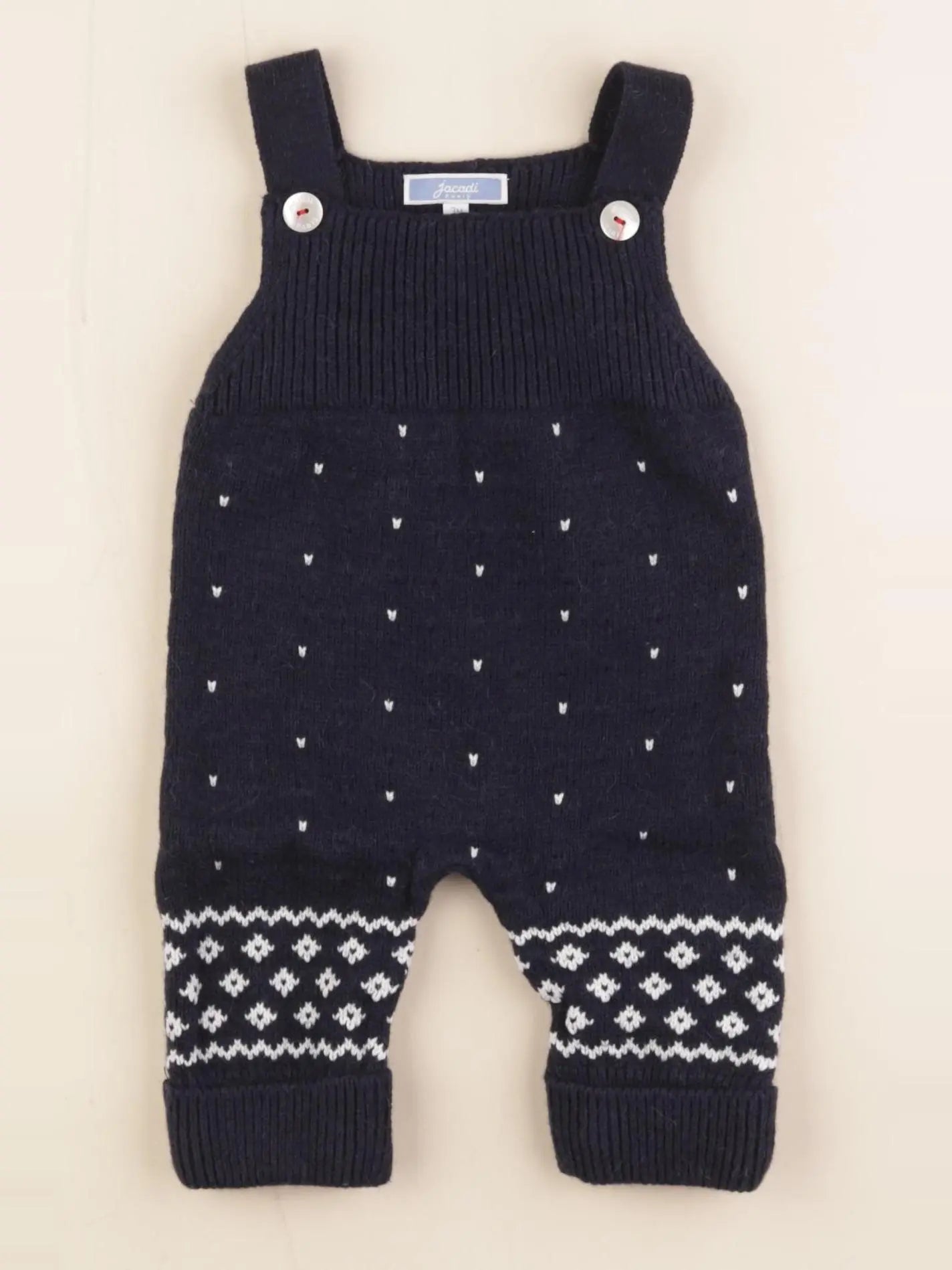 Jacadi - combinaison bleu, blanc - 3 mois