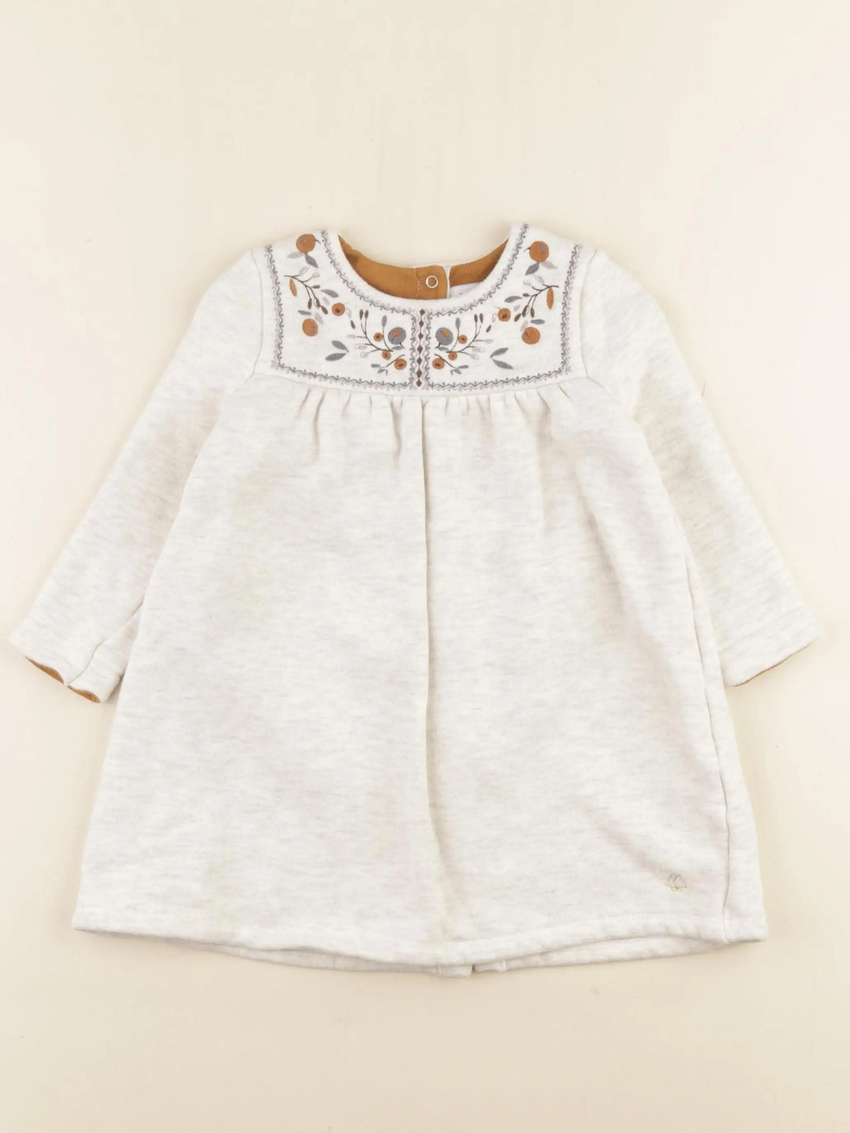 Petit Bateau - robe gris - 24 mois