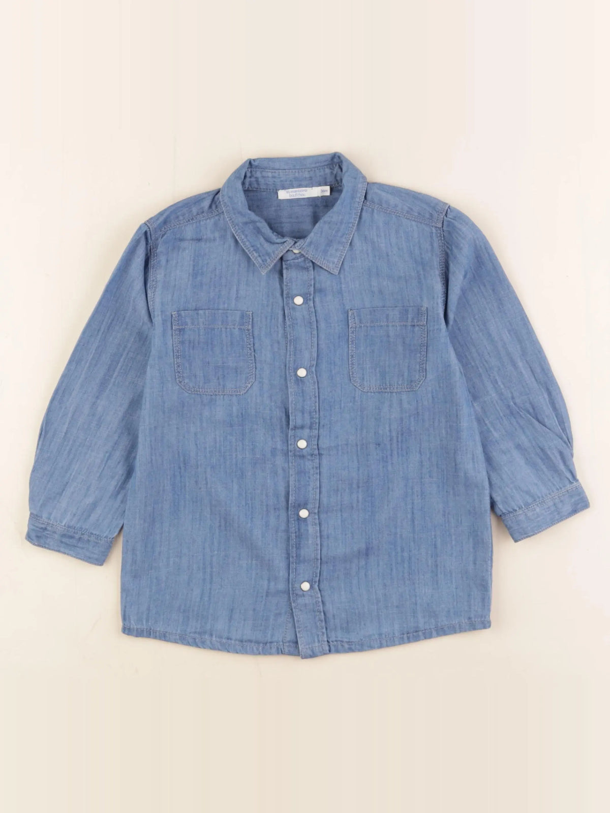 Boutchou - chemise bleu - 36 mois