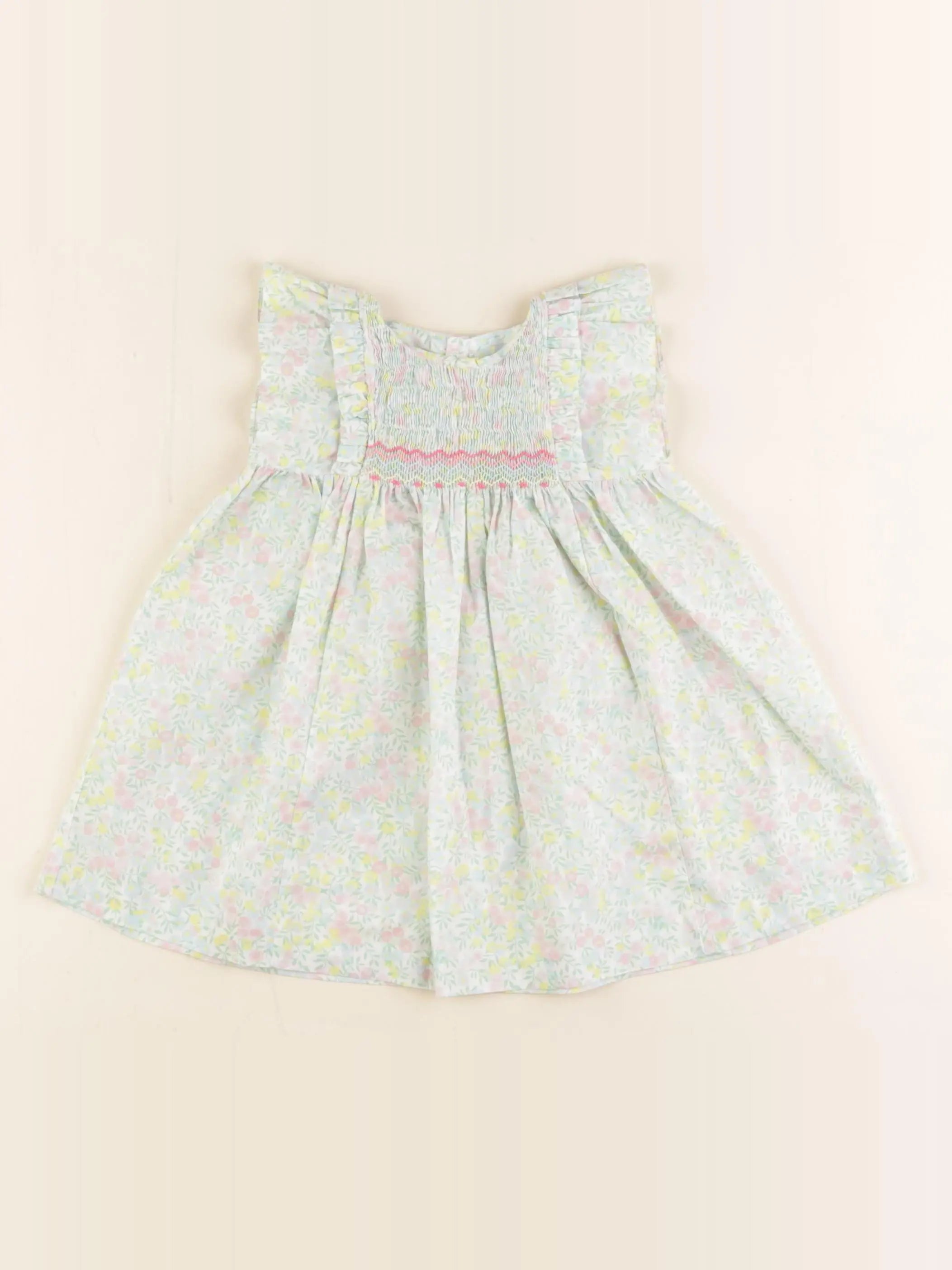 Jacadi - robe liberty vert - 12 mois