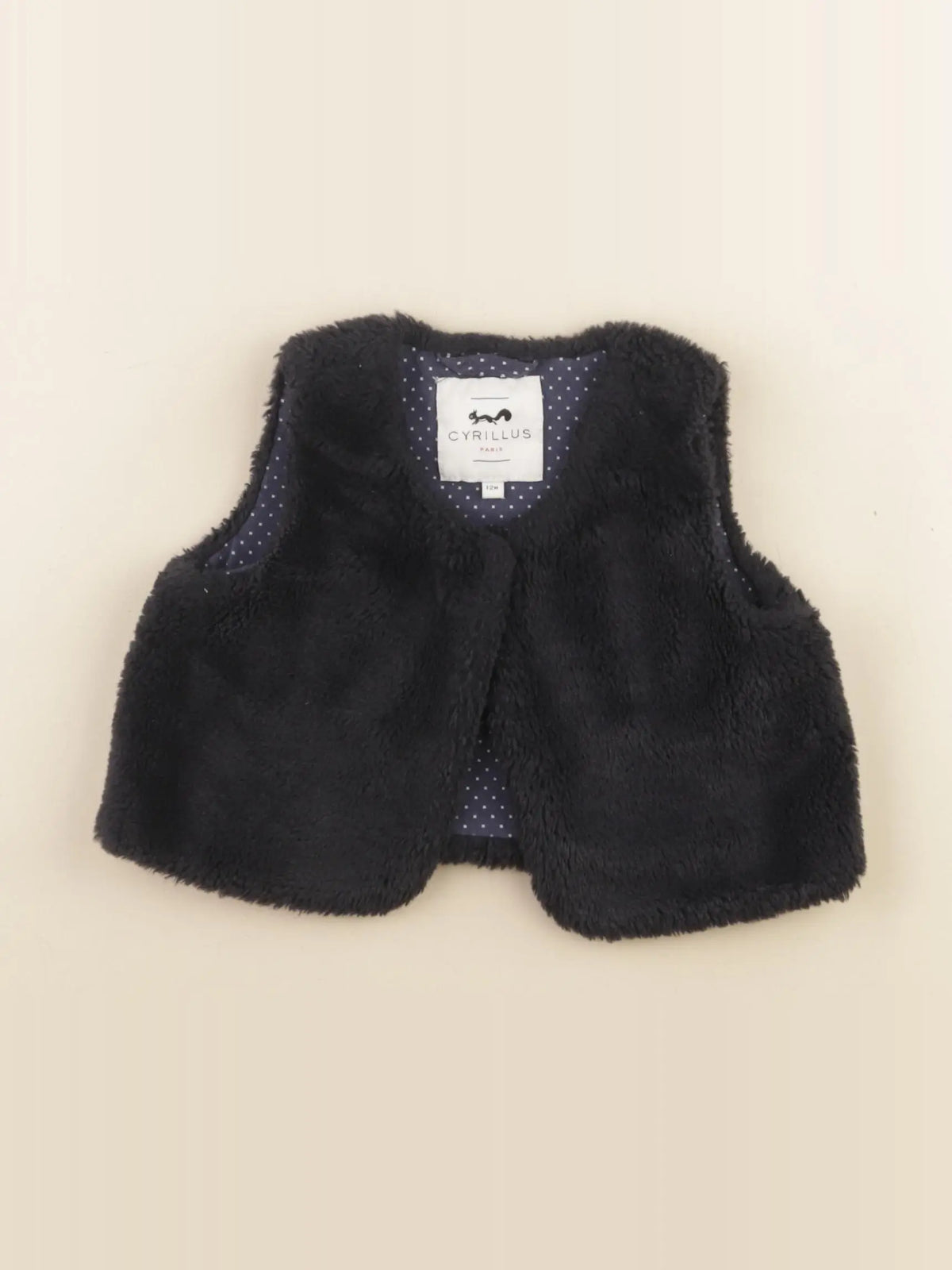 Cyrillus - gilet bleu - 12 mois