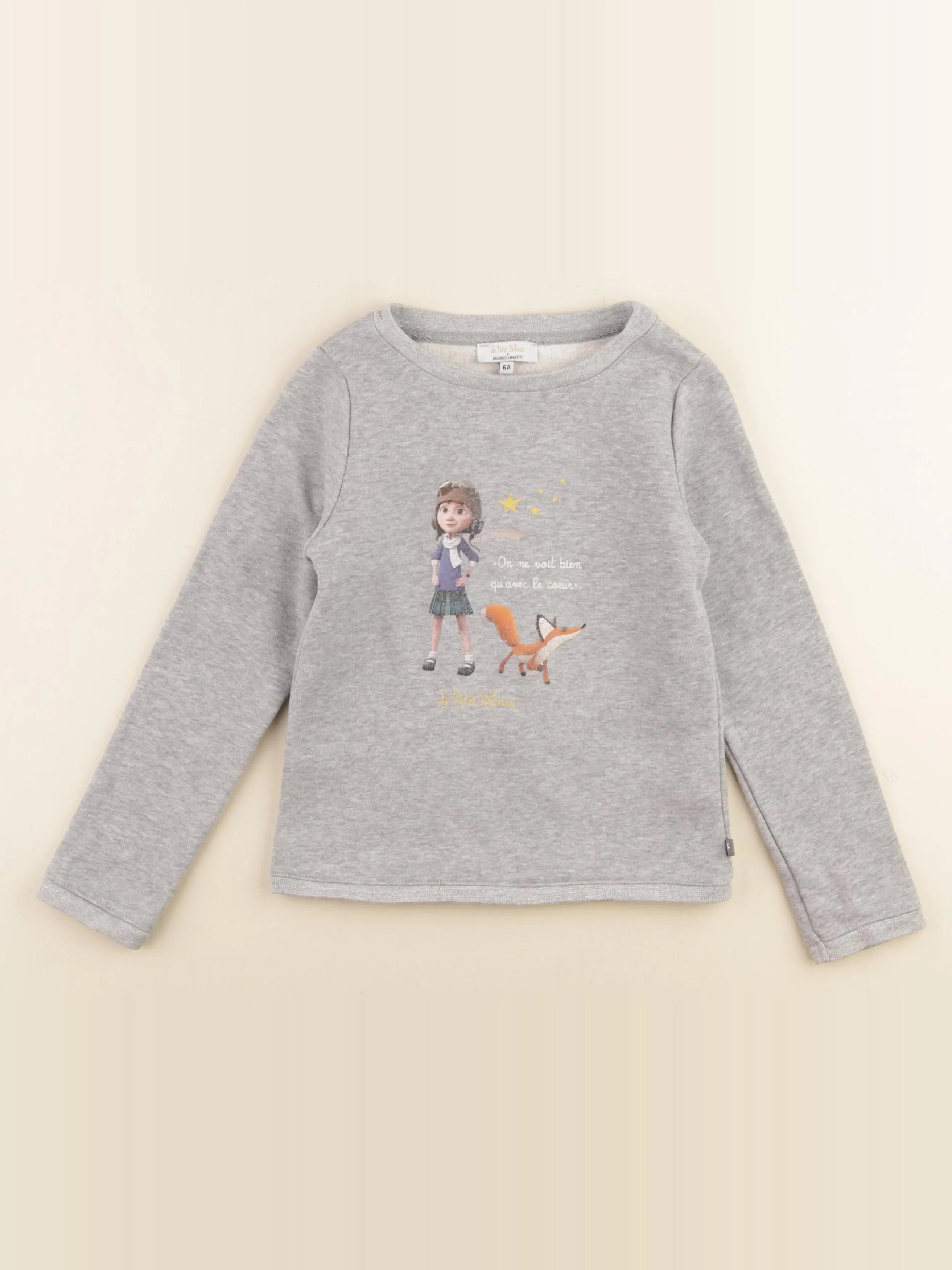 Galeries Lafayette - sweat gris - 6 ans