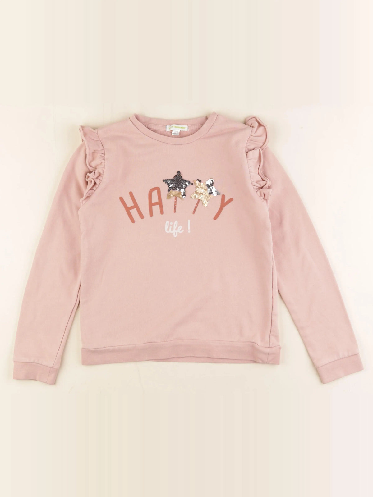 Vertbaudet - sweat rose - 10 ans