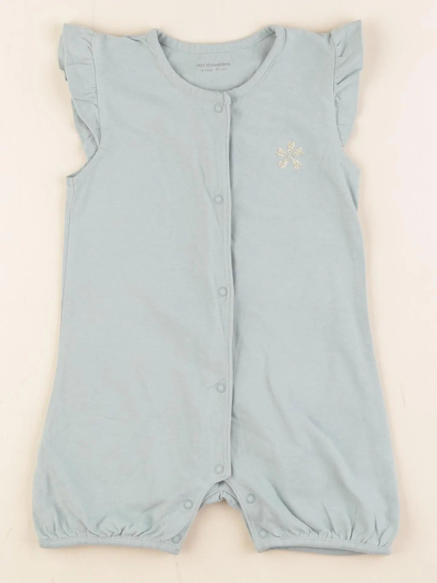 Vertbaudet - pyjama coton bleu, or - 18 mois