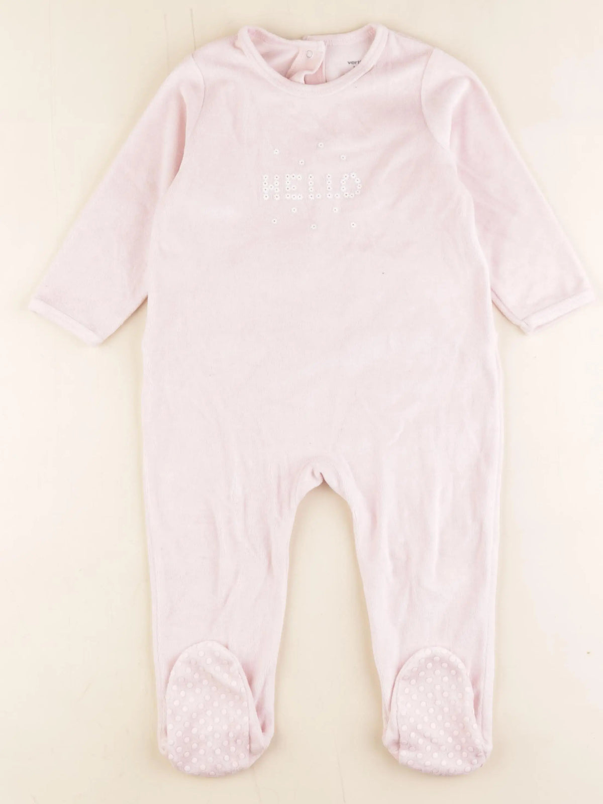 Vertbaudet - pyjama velours rose - 2 ans