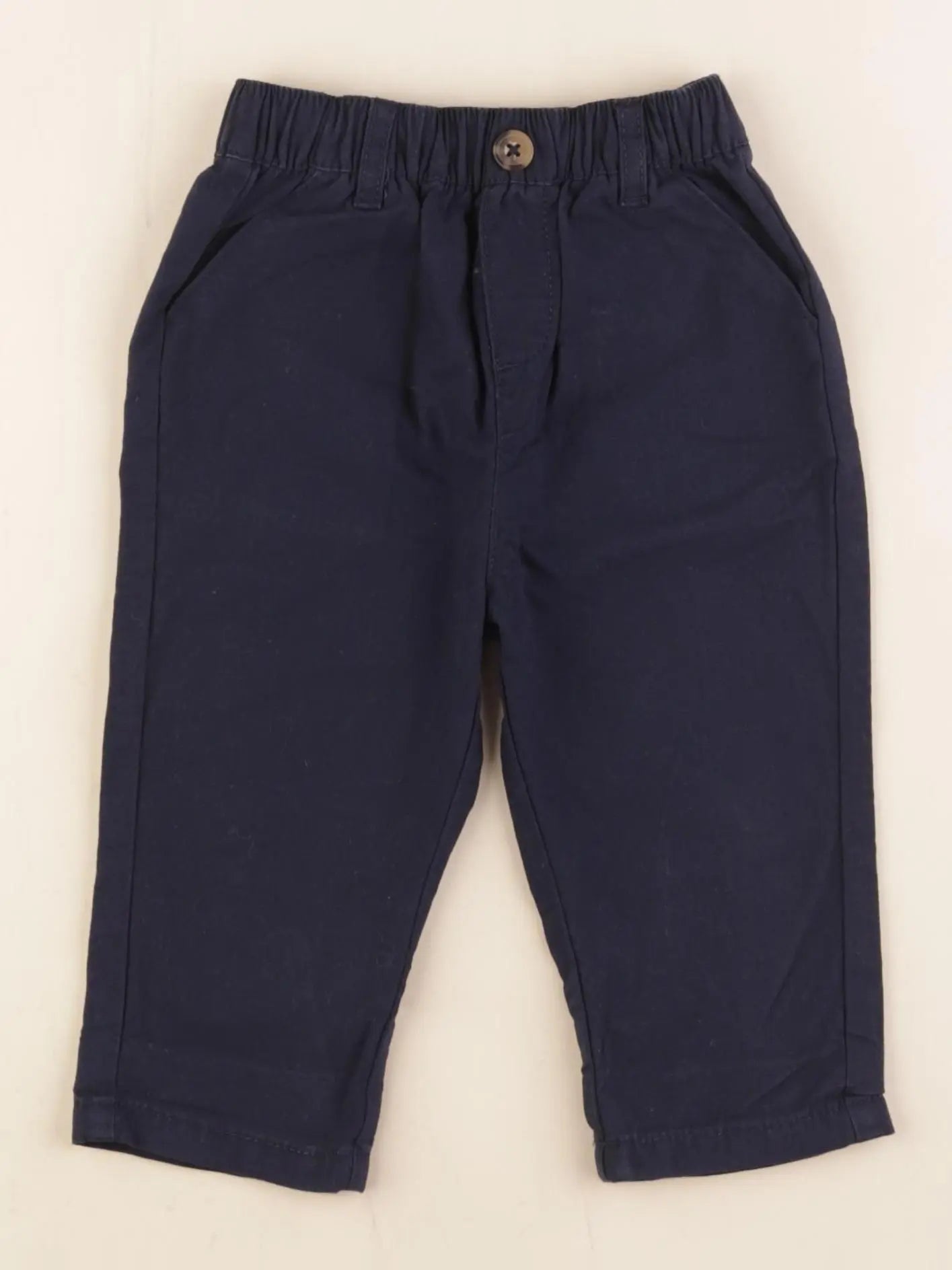 Vertbaudet - pantalon bleu - 12 mois