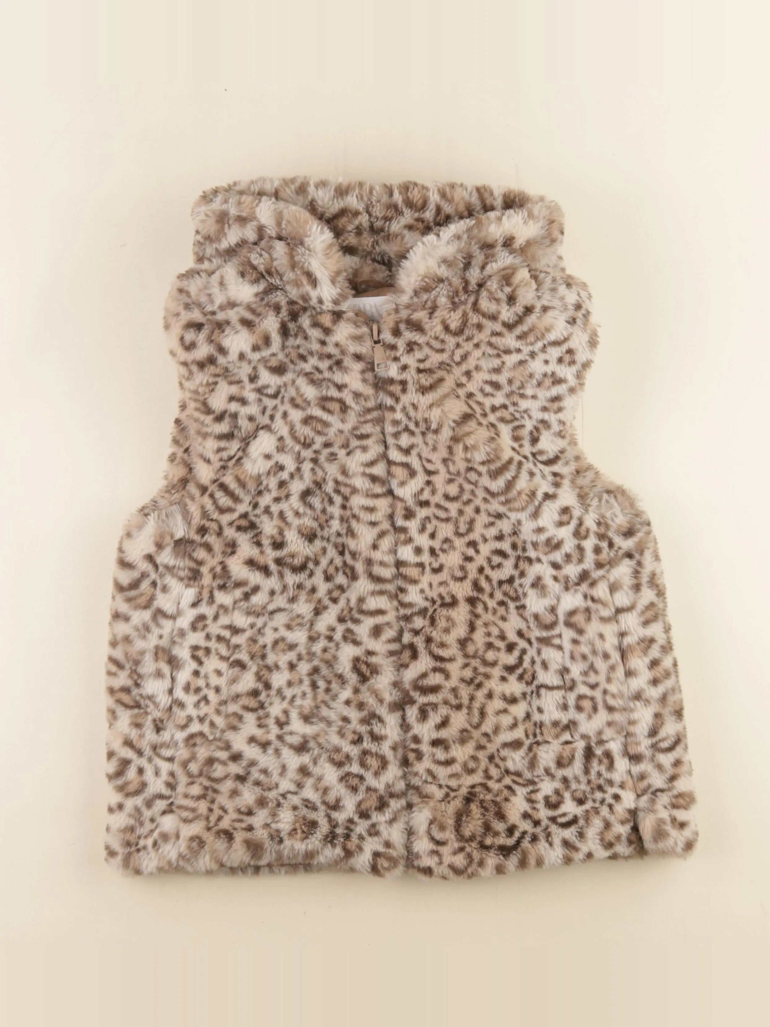 Zara - veste sans manche marron - 9/10 ans
