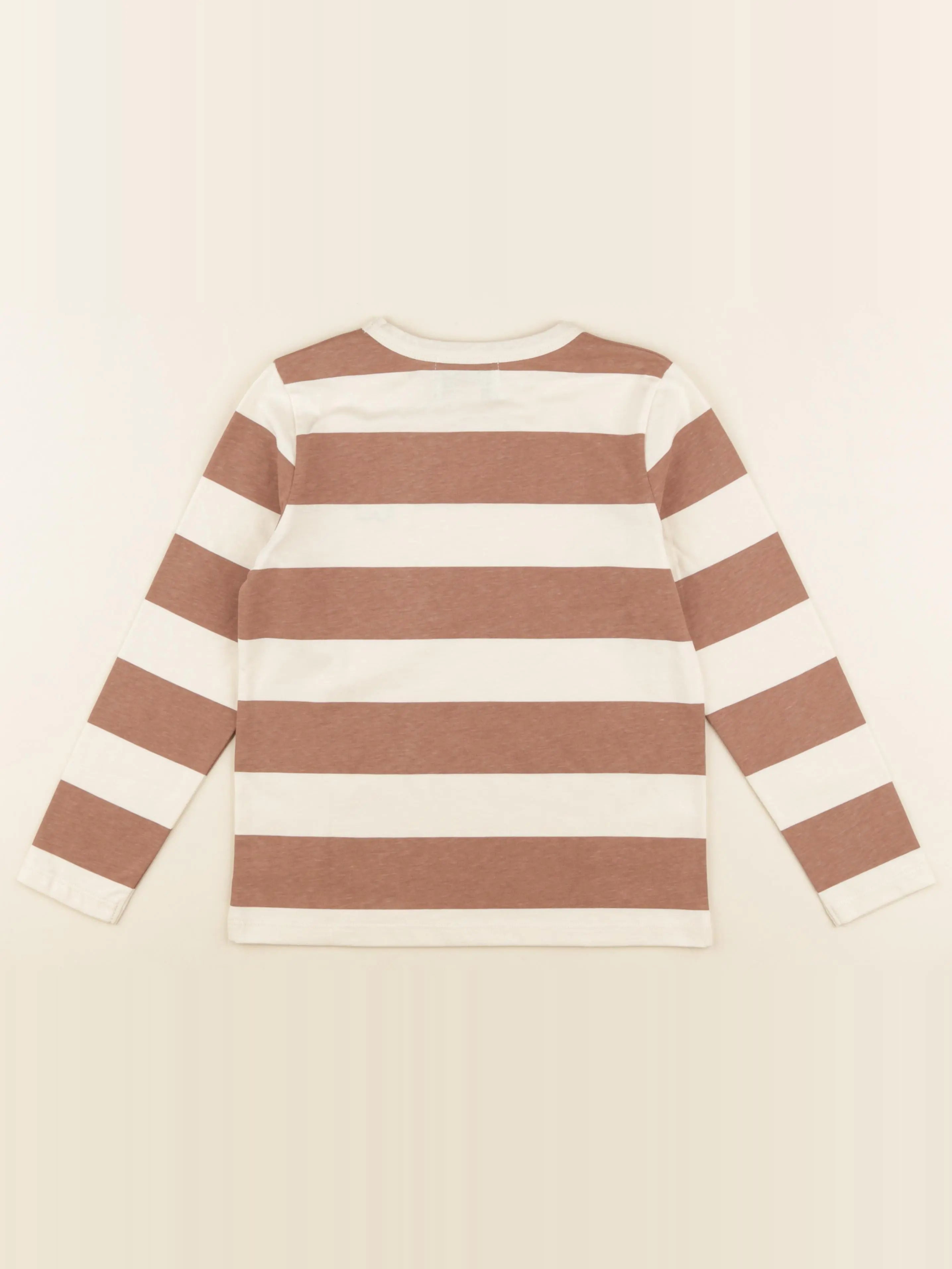 Tee-shirt beige, marron