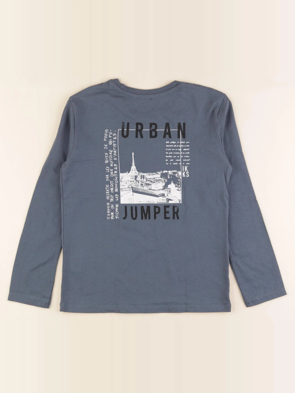 IKKS - tee-shirt imprimé au dos bleu - 8 ans