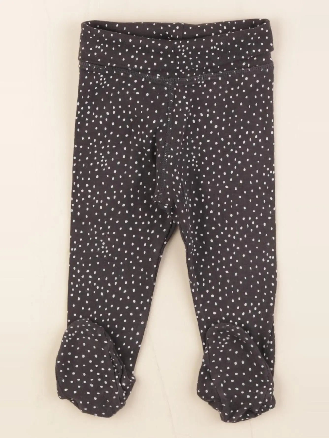 H&M - legging noir - 6/9 mois