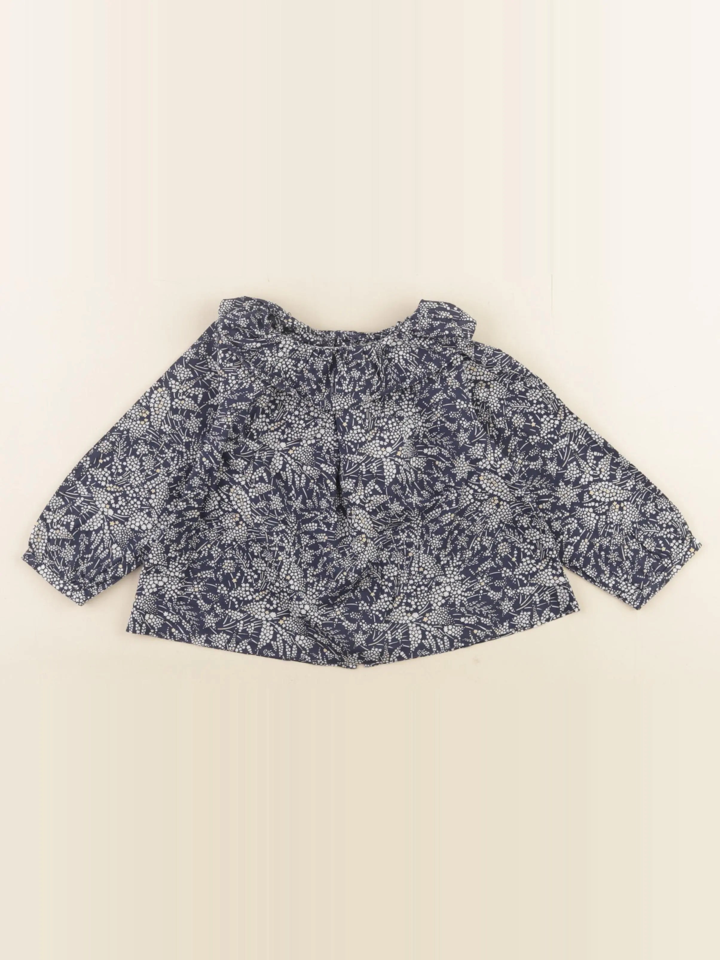 Jacadi - blouse liberty bleu - 18 mois