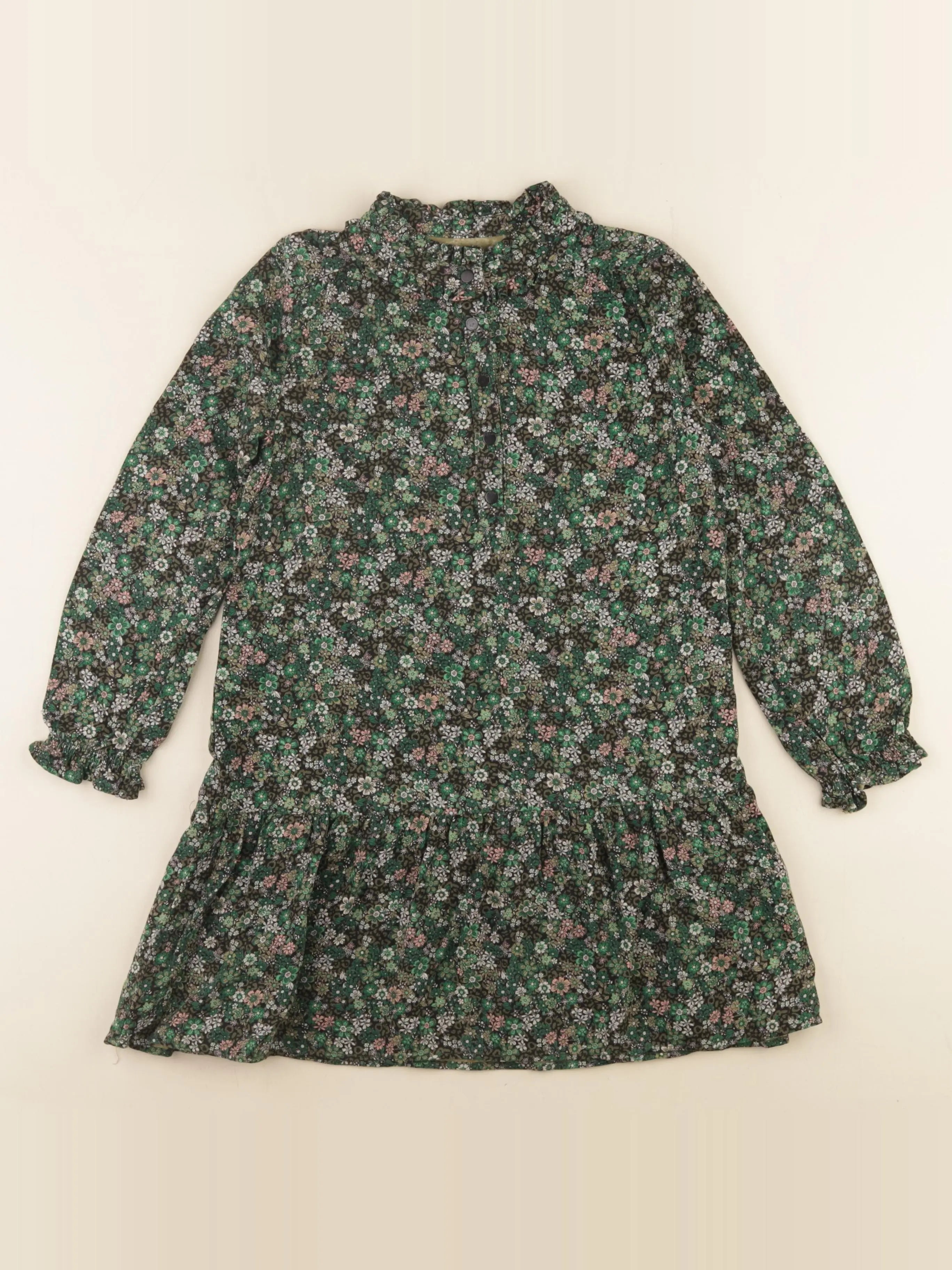 IKKS - robe vert, rose - 6 ans