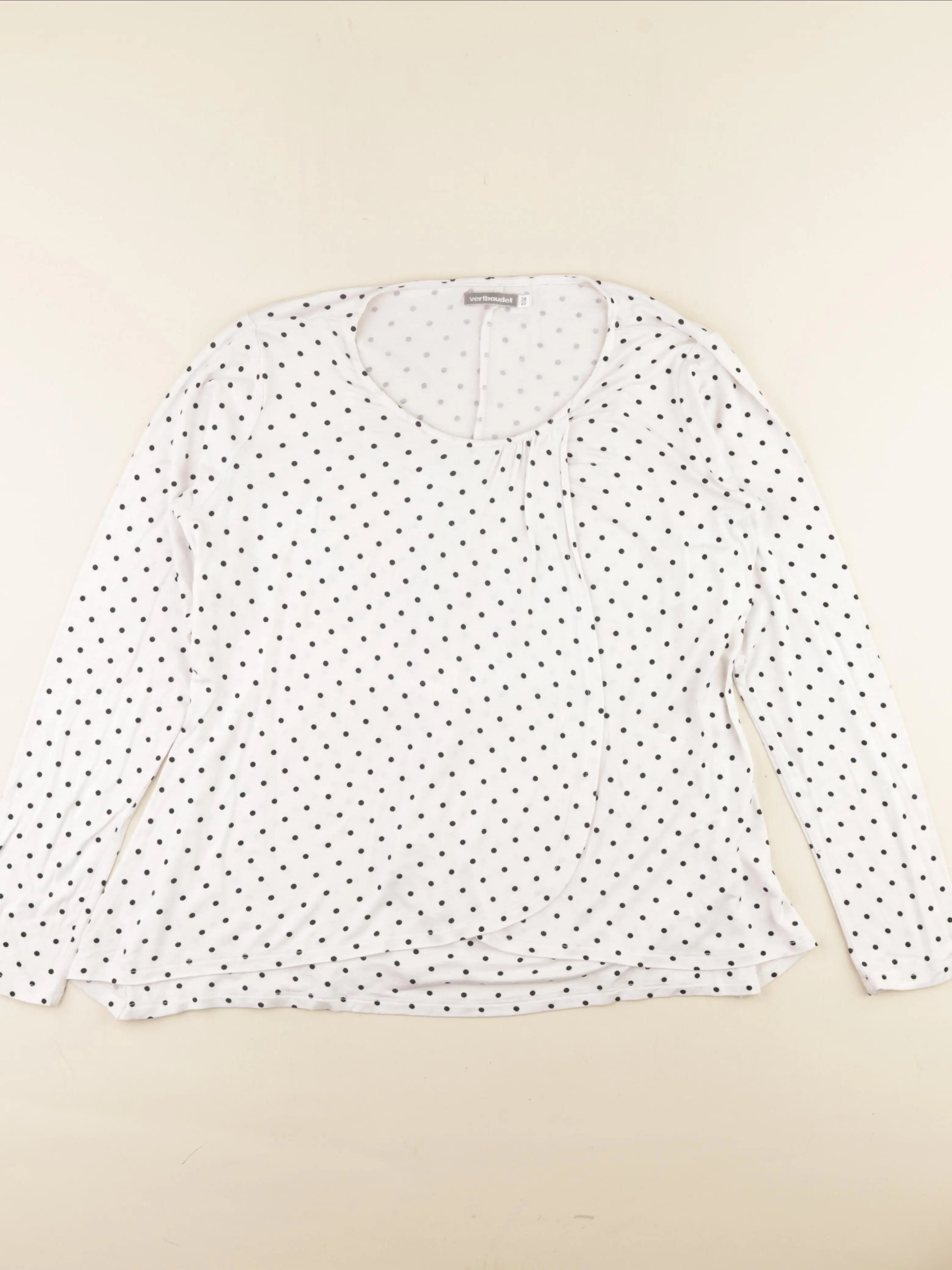 Vertbaudet - tee-shirt grossesse, allaitement blanc, noir - 38 à 40