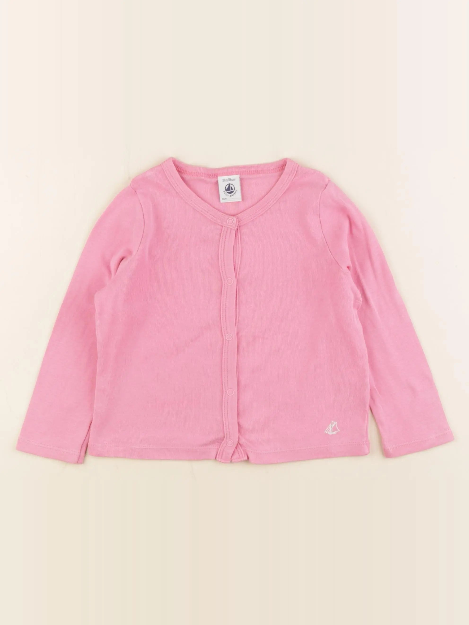 Petit Bateau - tee-shirt rose - 24 mois