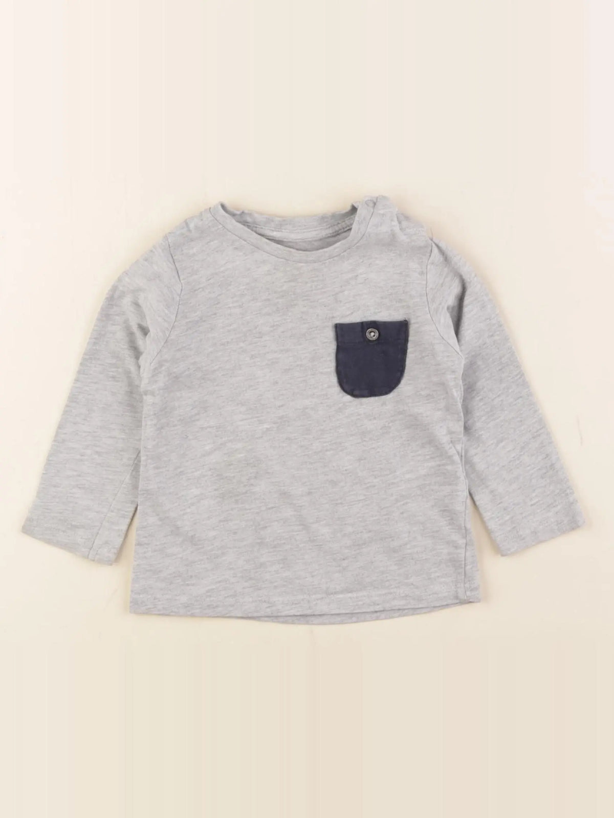 Vertbaudet - tee-shirt gris - 12 mois