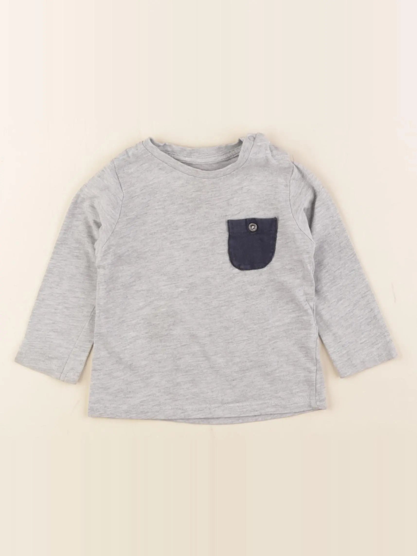 Vertbaudet - tee-shirt gris - 12 mois