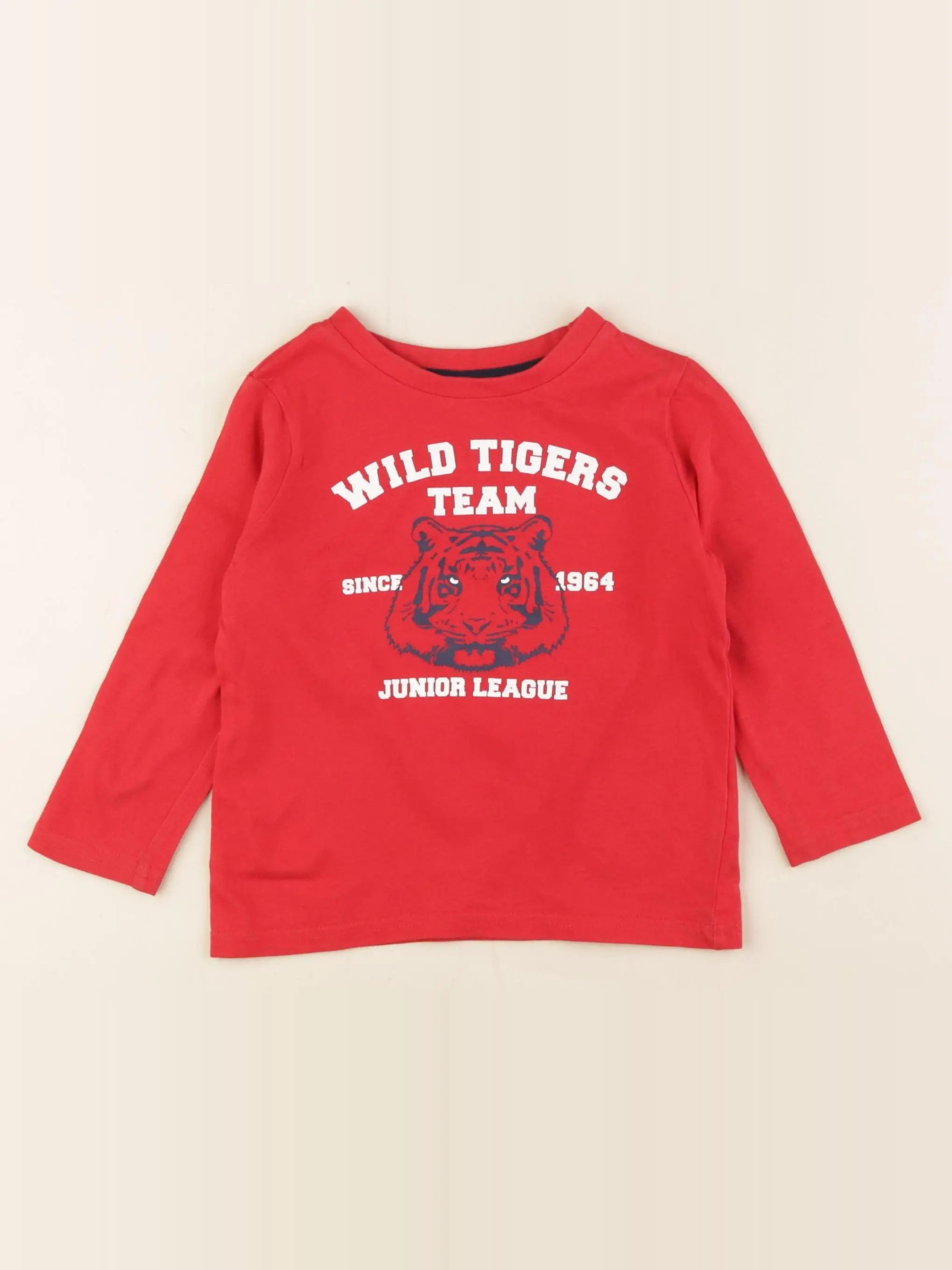Vertbaudet - tee-shirt rouge - 2 ans
