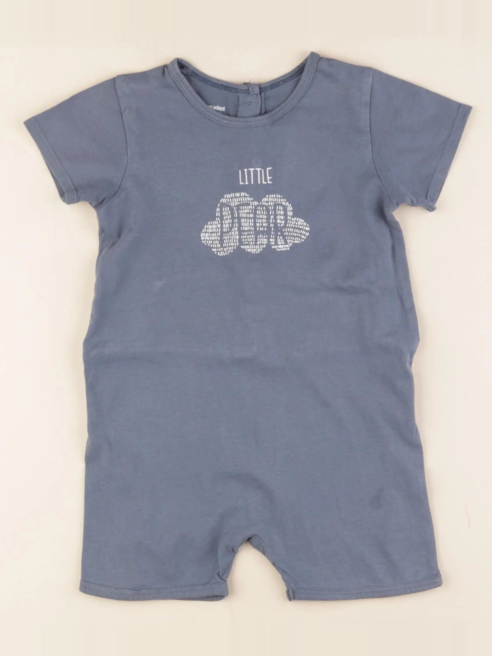 Vertbaudet - pyjama coton bleu - 24 mois