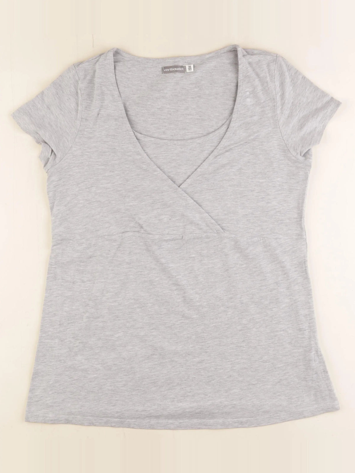 Vertbaudet - tee-shirt grossesse, allaitement gris - 38 à 40