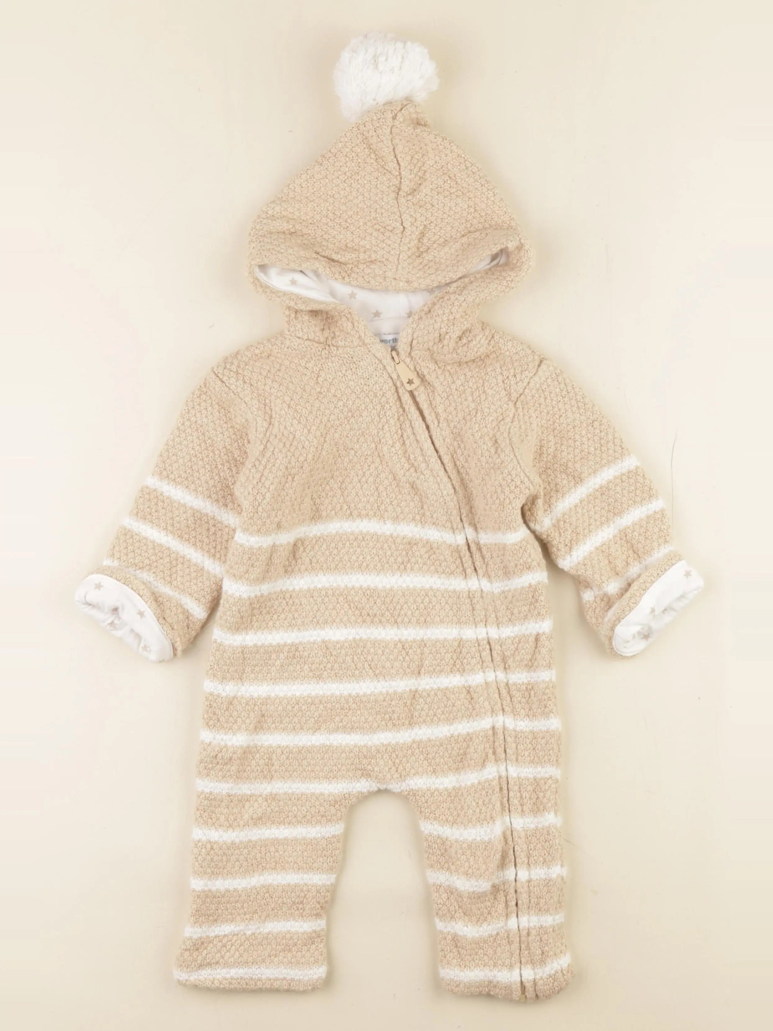 Vertbaudet - combi-pilote beige - 12 mois