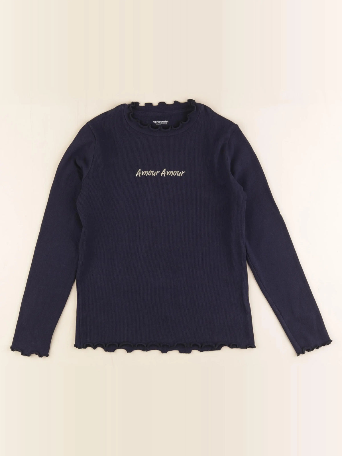 Vertbaudet - tee-shirt coton bleu - 10 ans