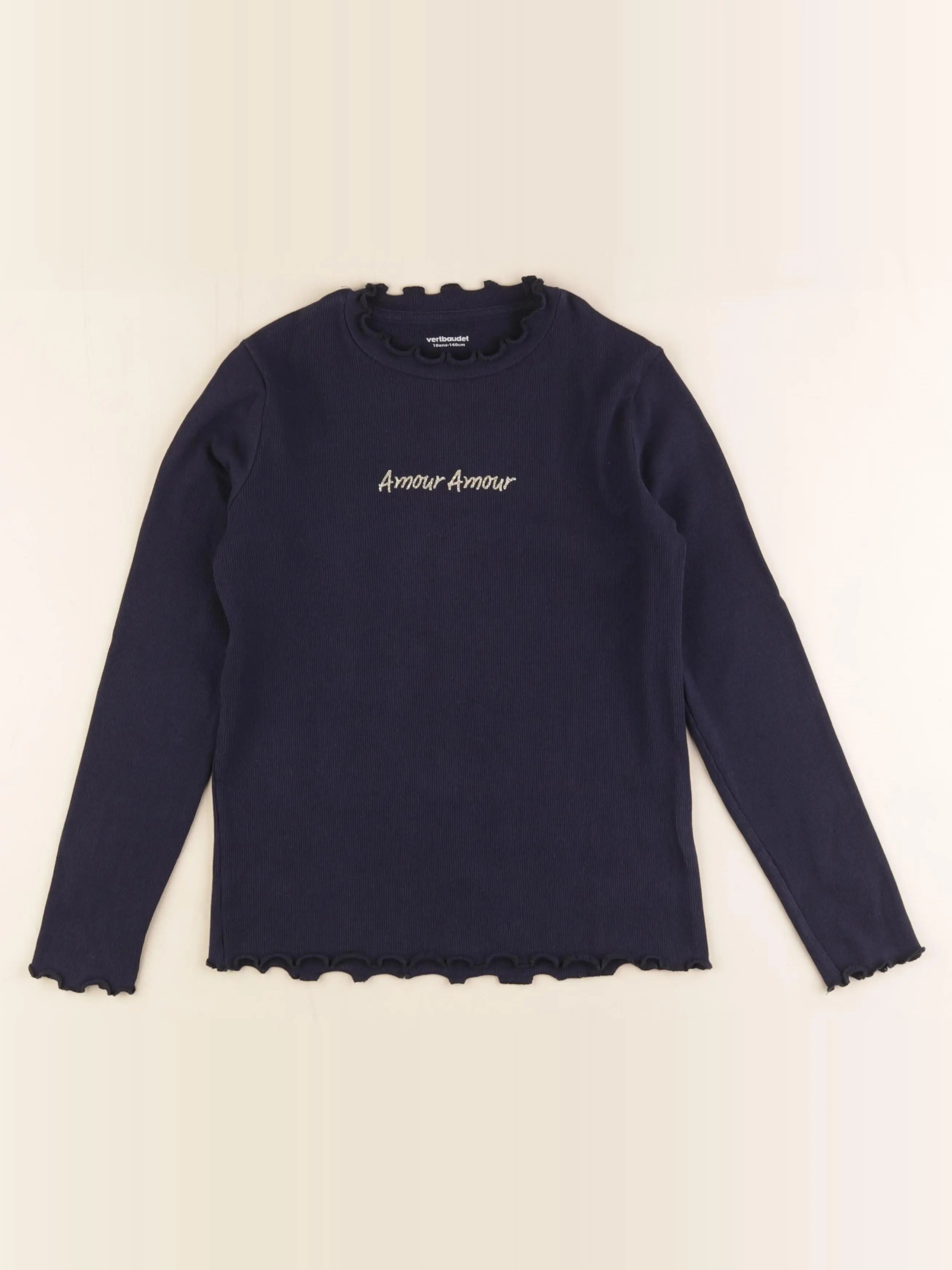 Vertbaudet - tee-shirt coton bleu - 10 ans