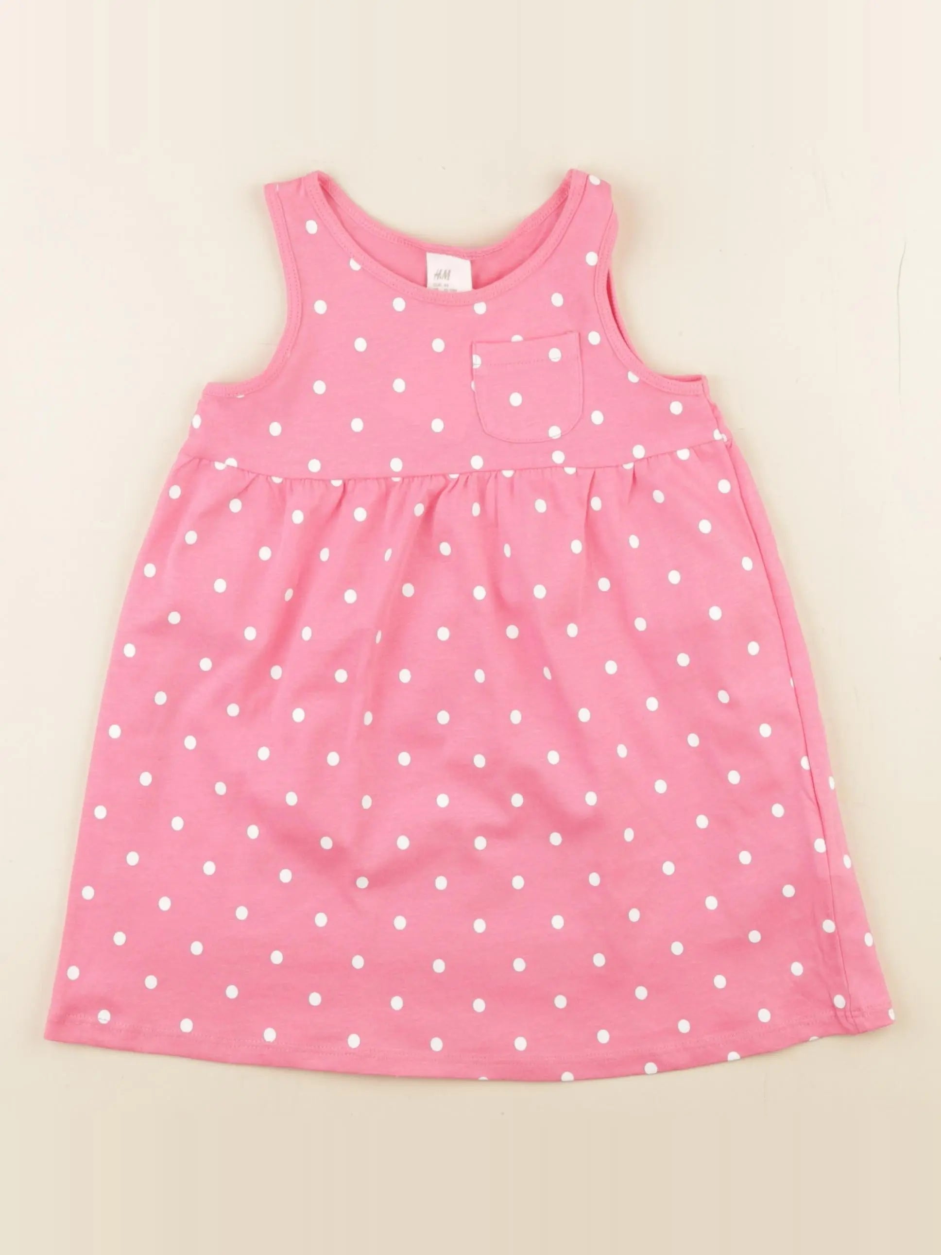H&M - robe rose - 12/18 mois